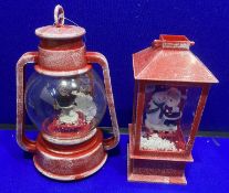 15 x I-Light Up Snowfall Festive Lanterns - As Pictured