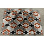 Ex-Display Grey/Terracotta Maitai Design Rug