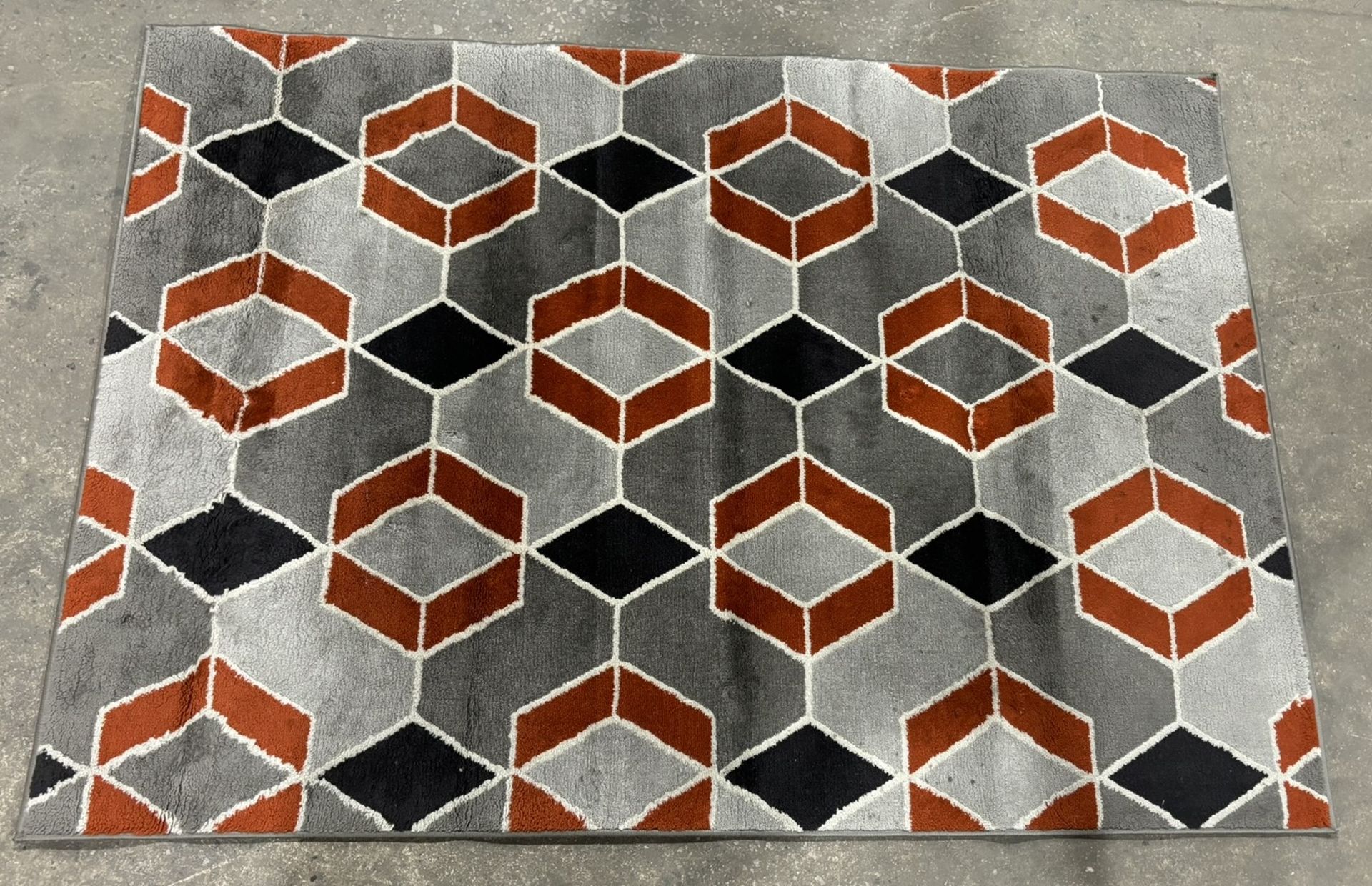 Ex-Display Grey/Terracotta Maitai Design Rug