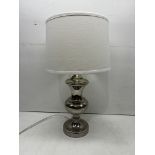 Ex-Display Silver Metal Table Lamp