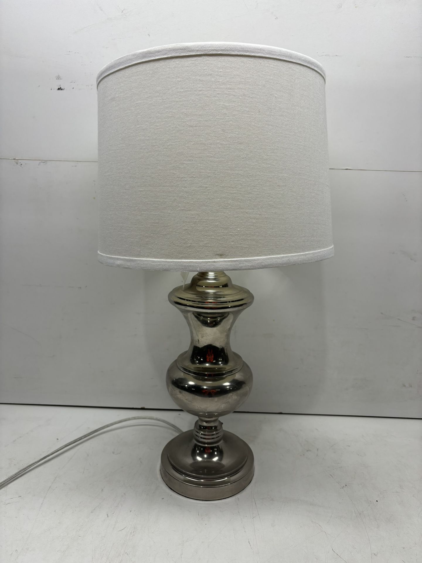 Ex-Display Silver Metal Table Lamp