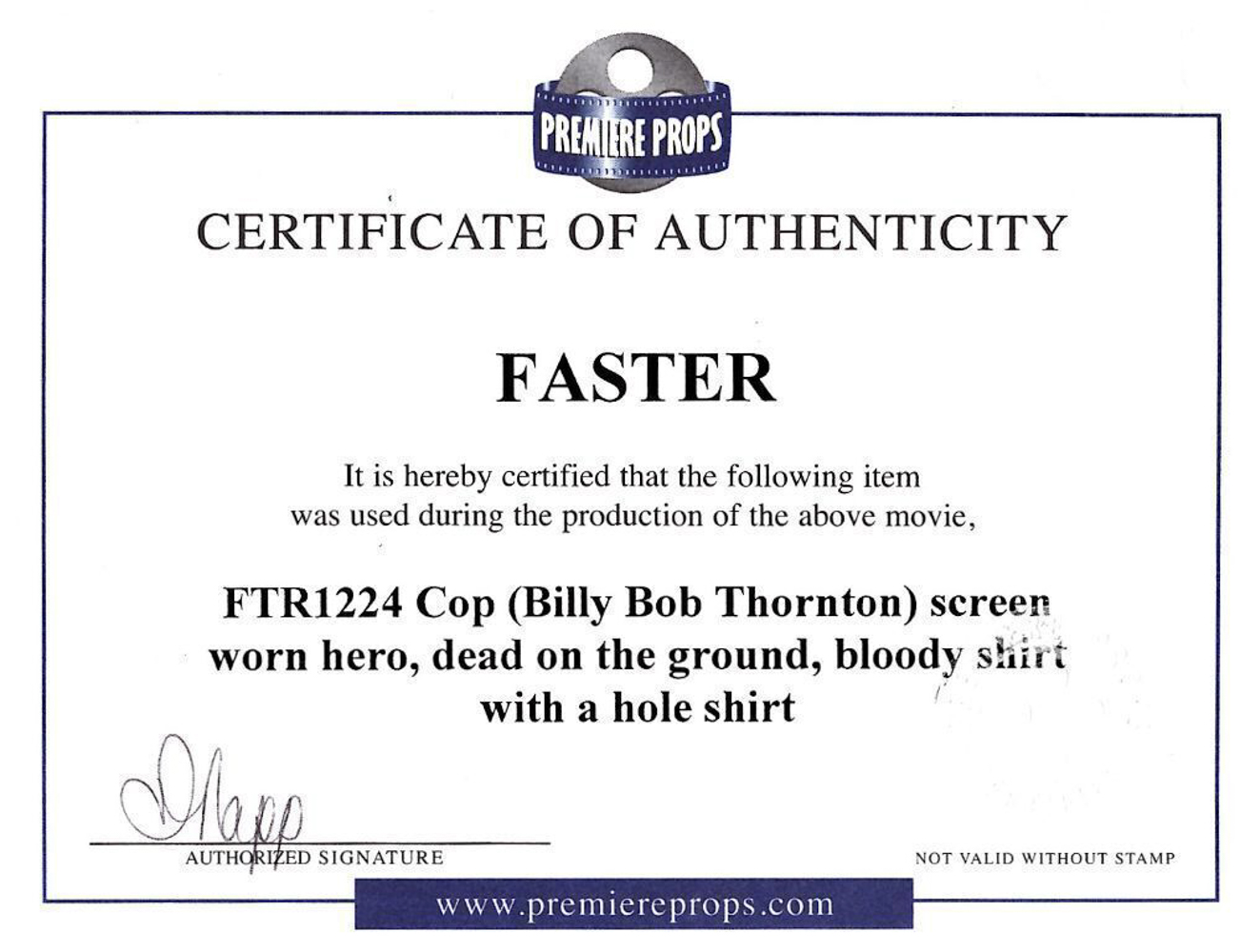 FASTER | BILLY BOB THORNTON "COP" SHIRT - Image 5 of 5