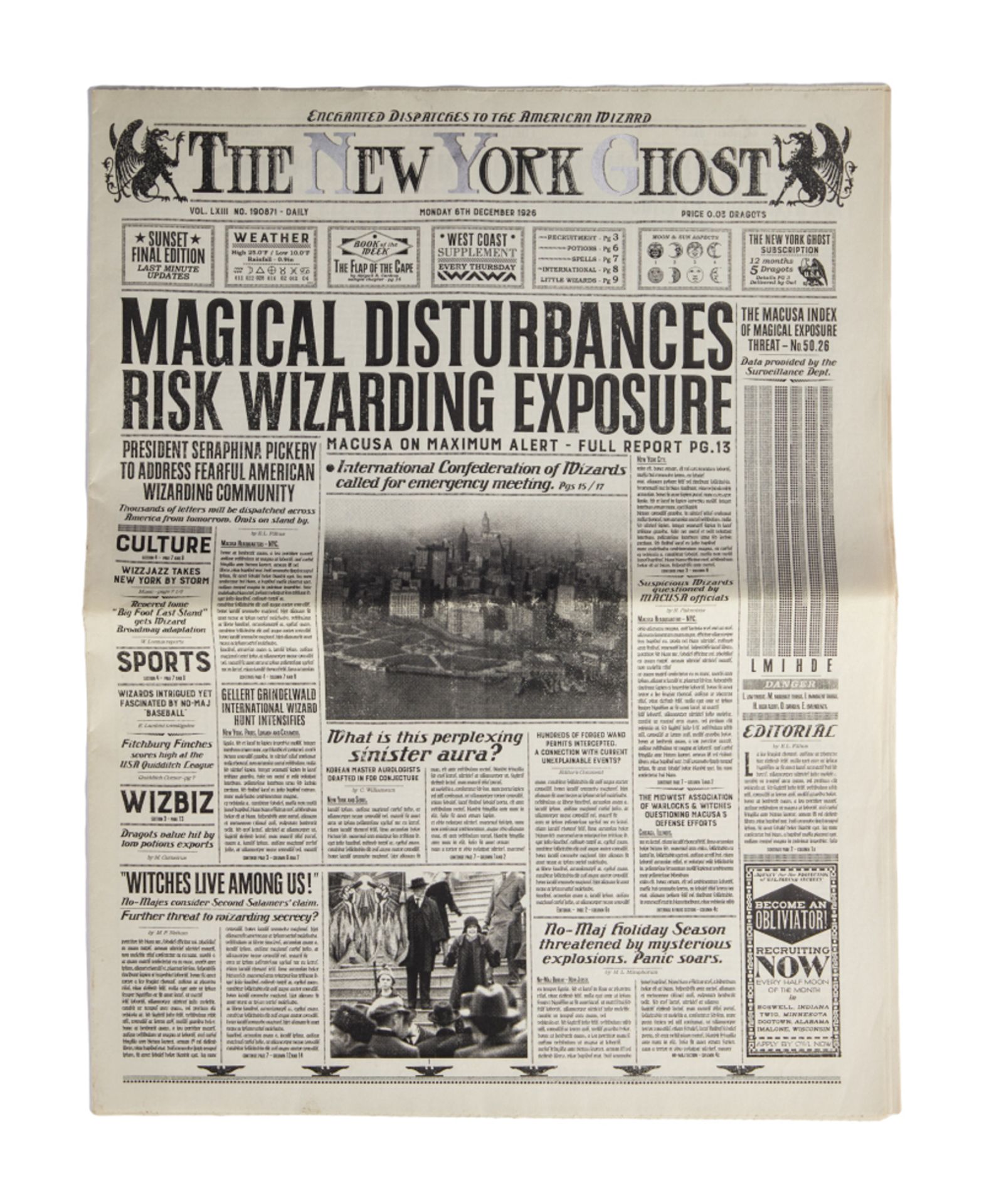 FANTASTIC BEASTS AND WHERE TO FIND THEM | THE NEW YORK GHOST NEWSPAPER