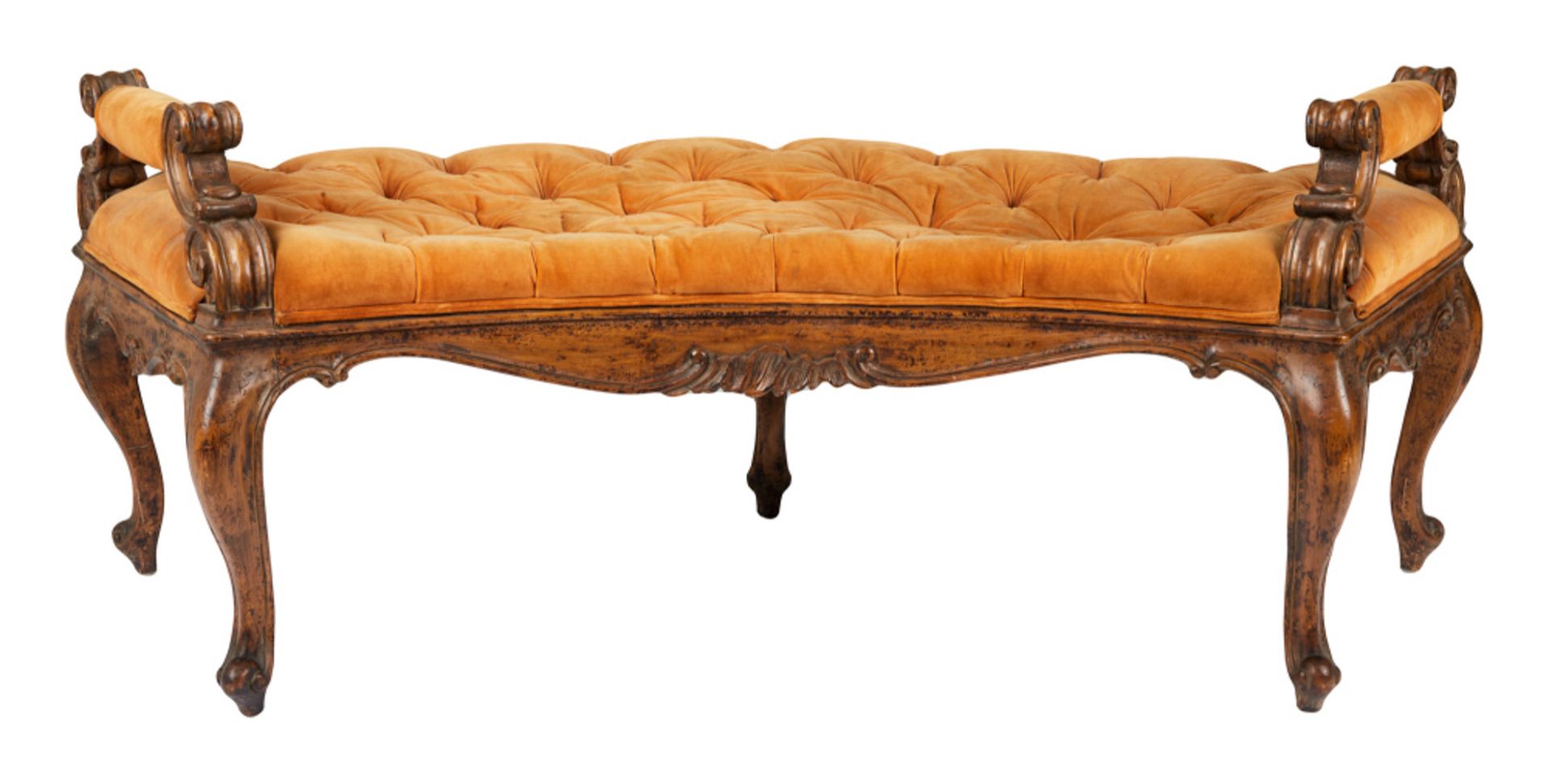 ROBERT EVANS | UPHOLSTERED CURVED BENCH - Image 2 of 18