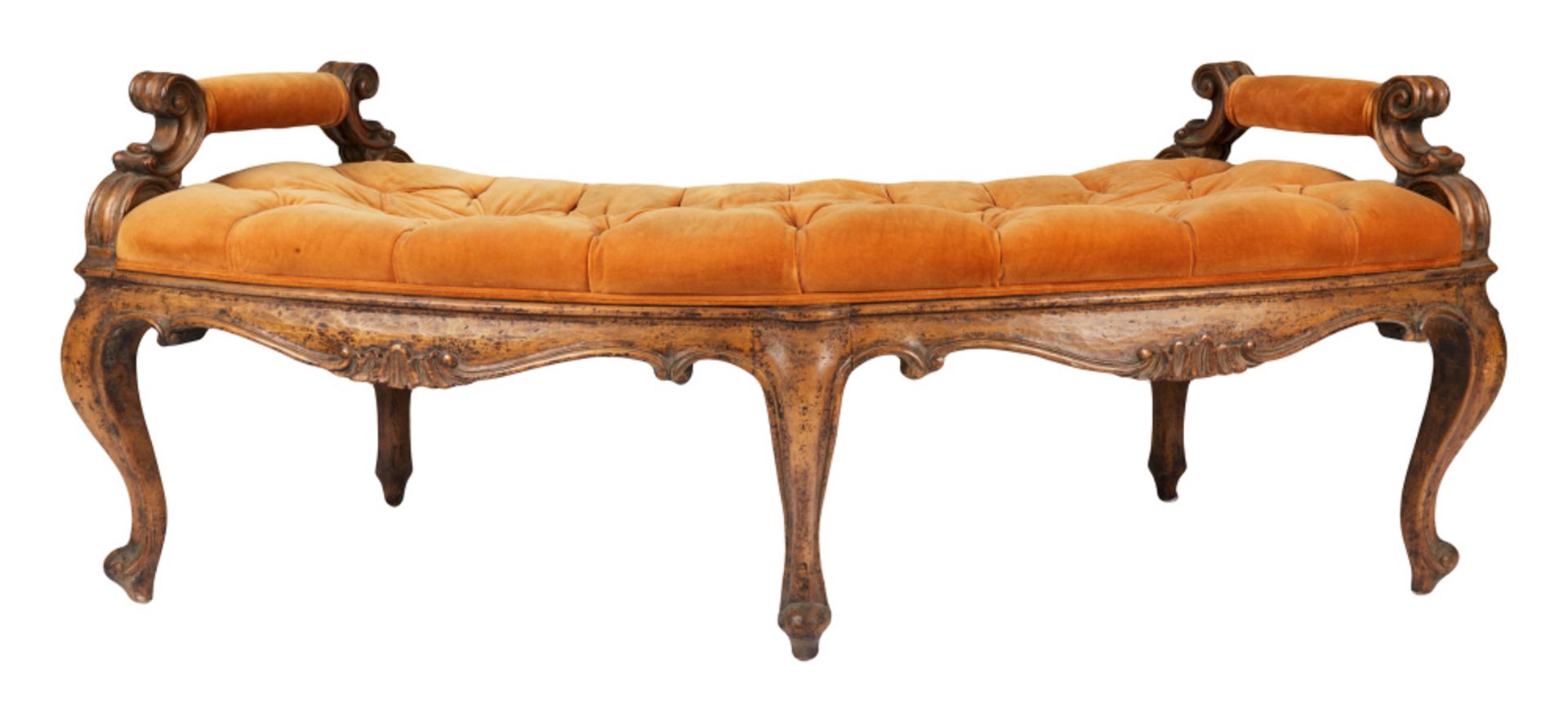 ROBERT EVANS | UPHOLSTERED CURVED BENCH - Image 13 of 18