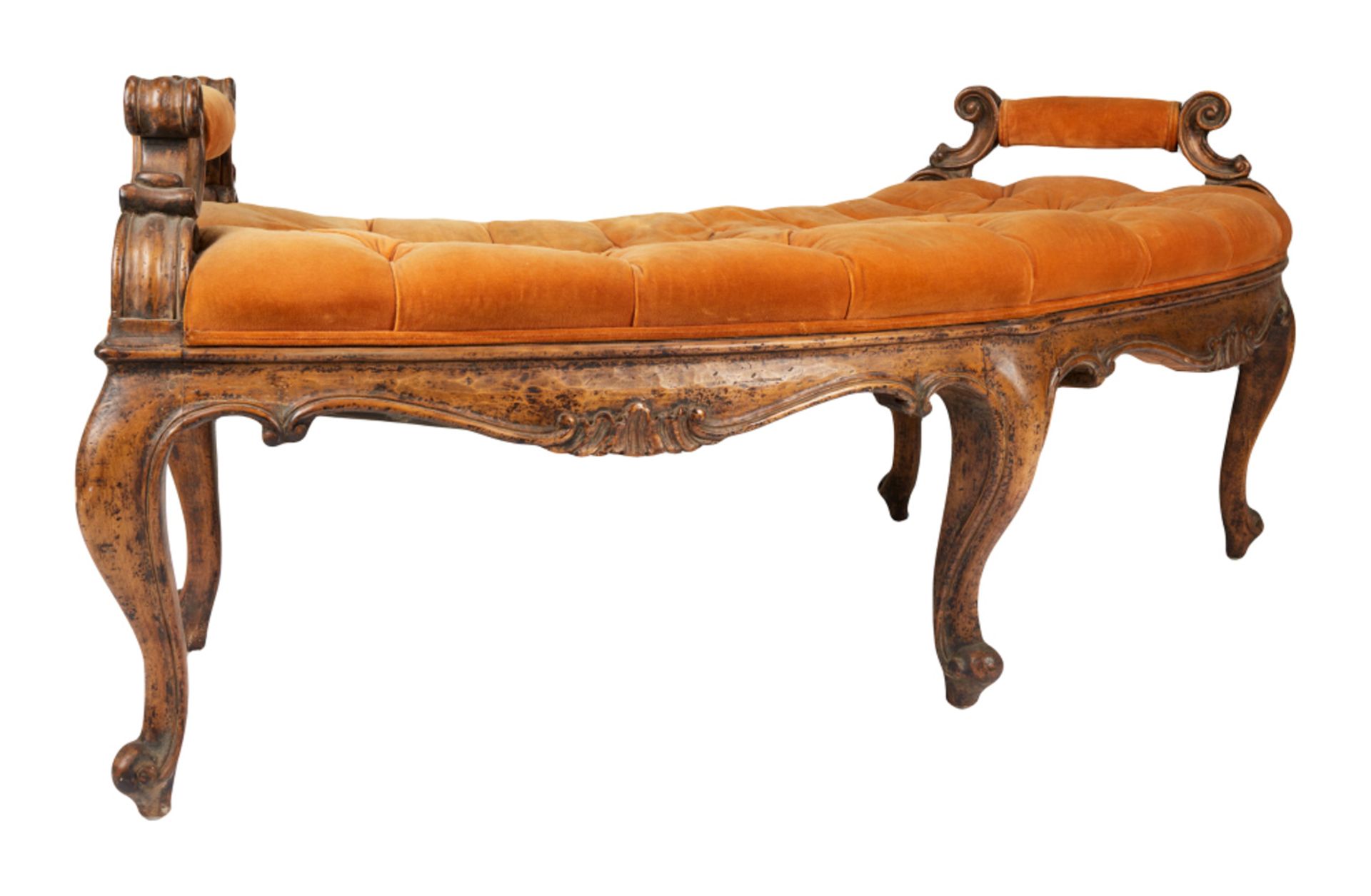 ROBERT EVANS | UPHOLSTERED CURVED BENCH - Image 9 of 18