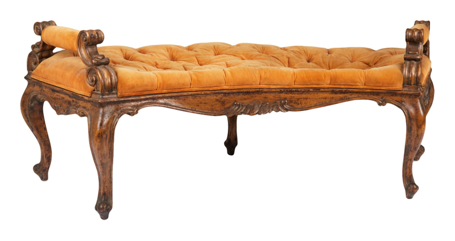 ROBERT EVANS | UPHOLSTERED CURVED BENCH - Image 3 of 18