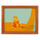 SCREEN GEMS | LEON SCHLESINGER INSCRIBED "COLOR RHAPSODIES" BOY AND DOG ANIMATION CEL