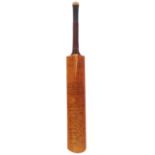 HUMPHREY BOGART | PERSONALLY-OWNED "THE AFRICAN QUEEN" INSCRIBED CRICKET TEAM BAT MADE BY STUDIO & C