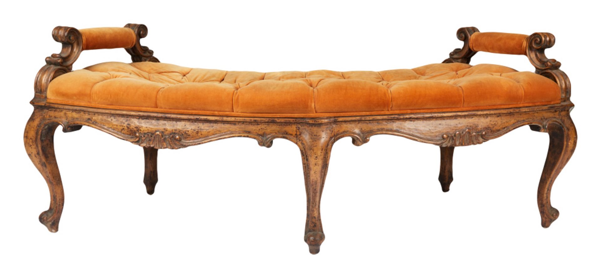 ROBERT EVANS | UPHOLSTERED CURVED BENCH - Image 12 of 18