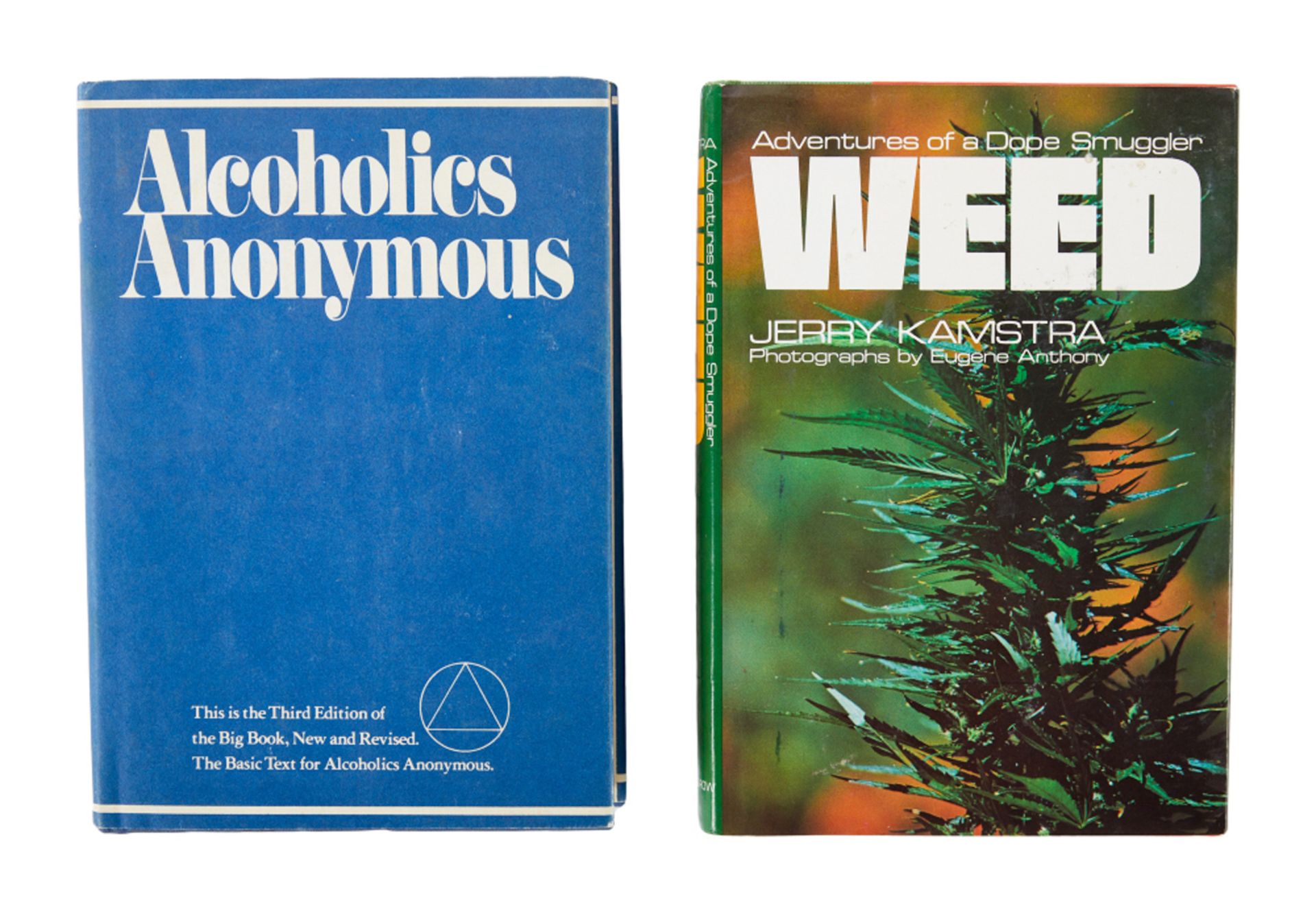 DENNIS HOPPER | PERSONALLY-OWNED ALCOHOLICS ANONYMOUS AND "WEED" BOOKS