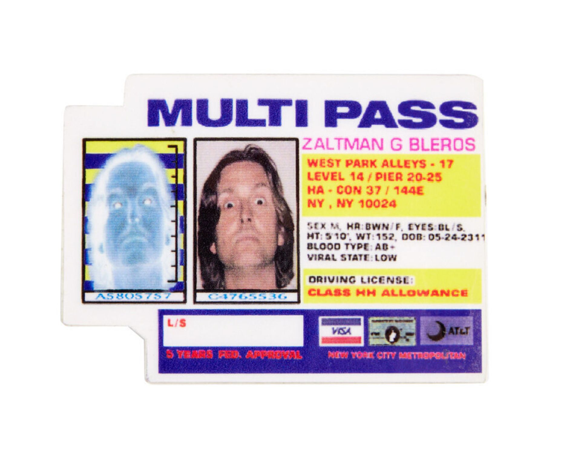 THE FIFTH ELEMENT | BRUCE WILLIS "ZALTMAN BLEROS" MULTI-PASS CARD PROP