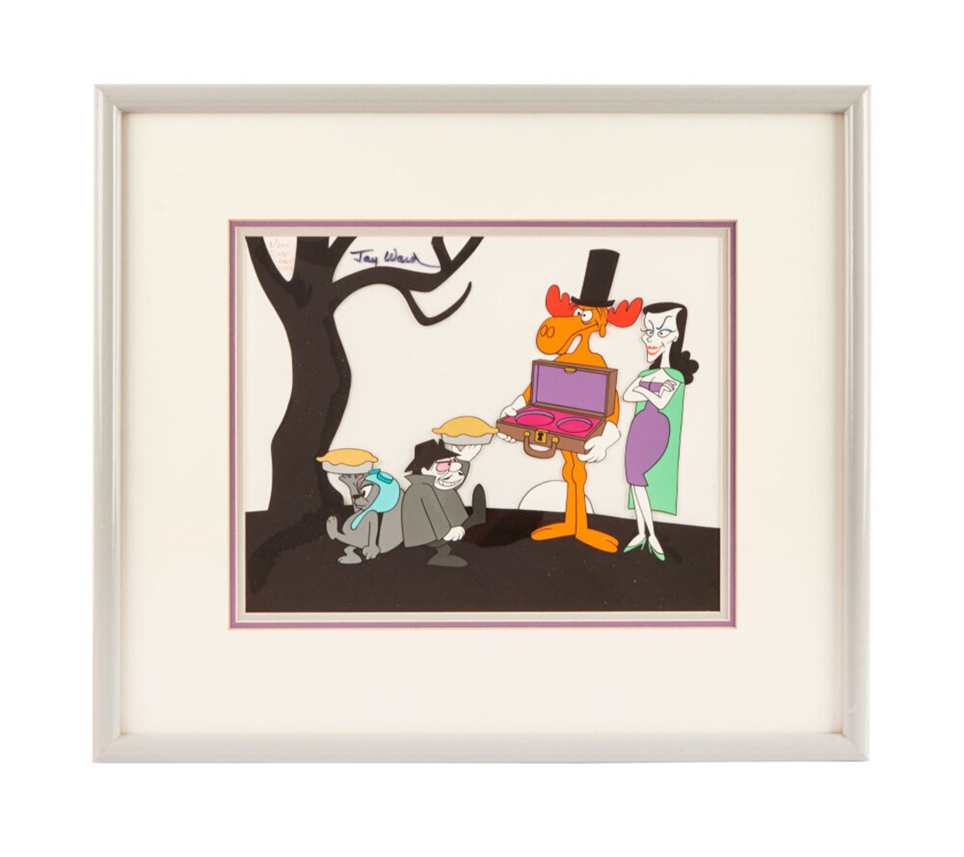 THE ADVENTURES OF ROCKY AND BULLWINKLE AND FRIENDS | JAY WARD SIGNED LIMITED EDITION ANIMATION CEL