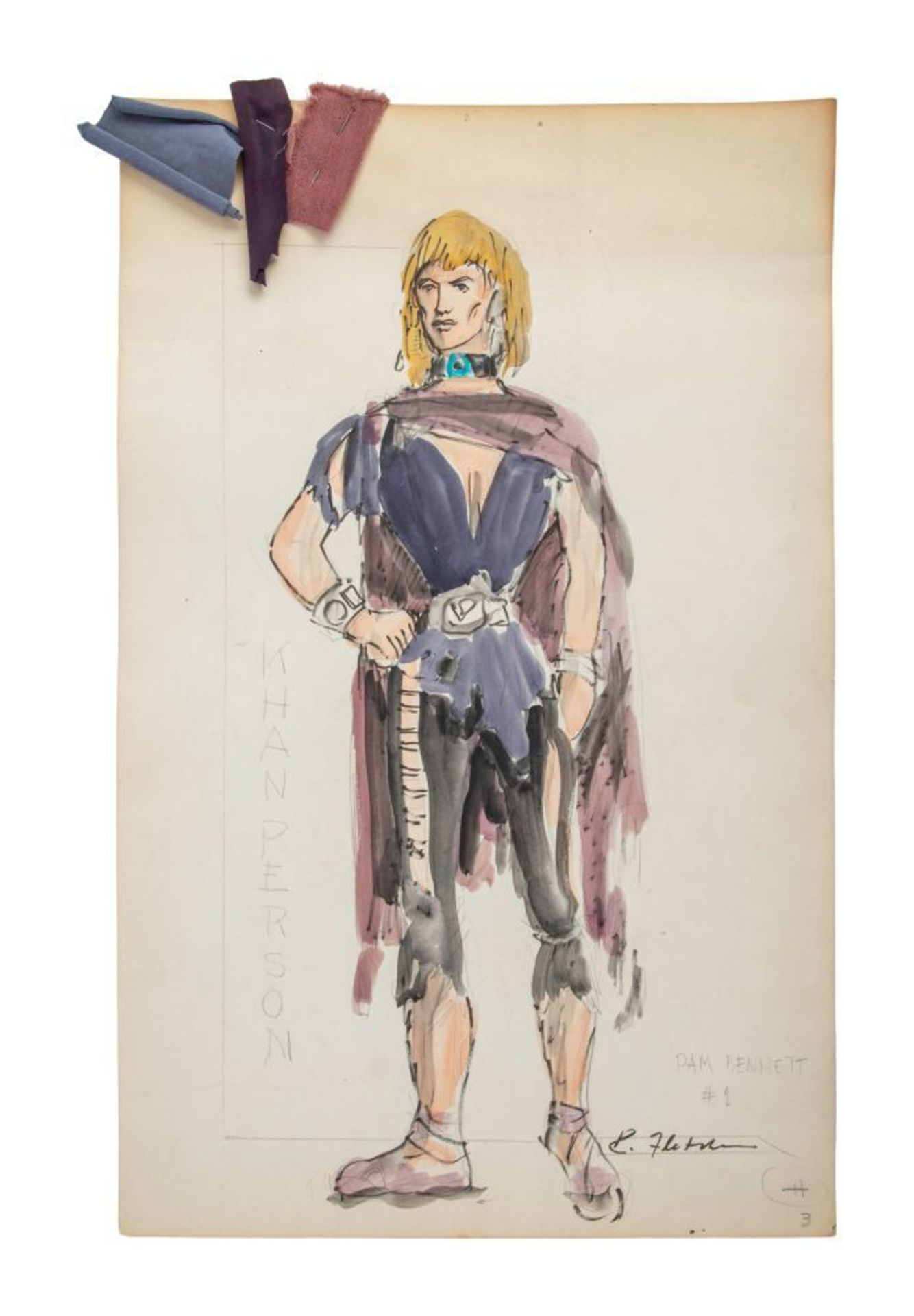 STAR TREK II - THE WRATH OF KHAN | PAM BENNETT "KHAN PERSON" COSTUME SKETCH