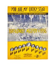 DENNIS HOPPER | SATYA DE LA MANITOU GIFTED "YOU ARE MY LUCKY STAR" SHEET MUSIC