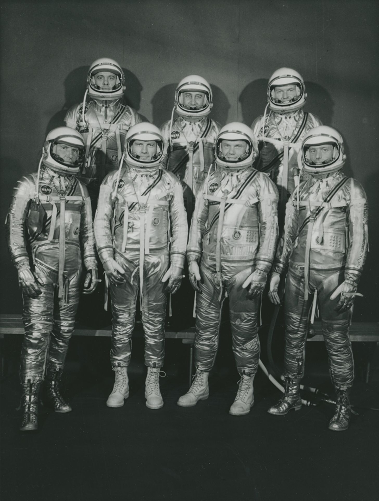 NASA, Die berühmte Fotografie der Early Sevens. Diese Fotografie zeigt die erste Gruppe von