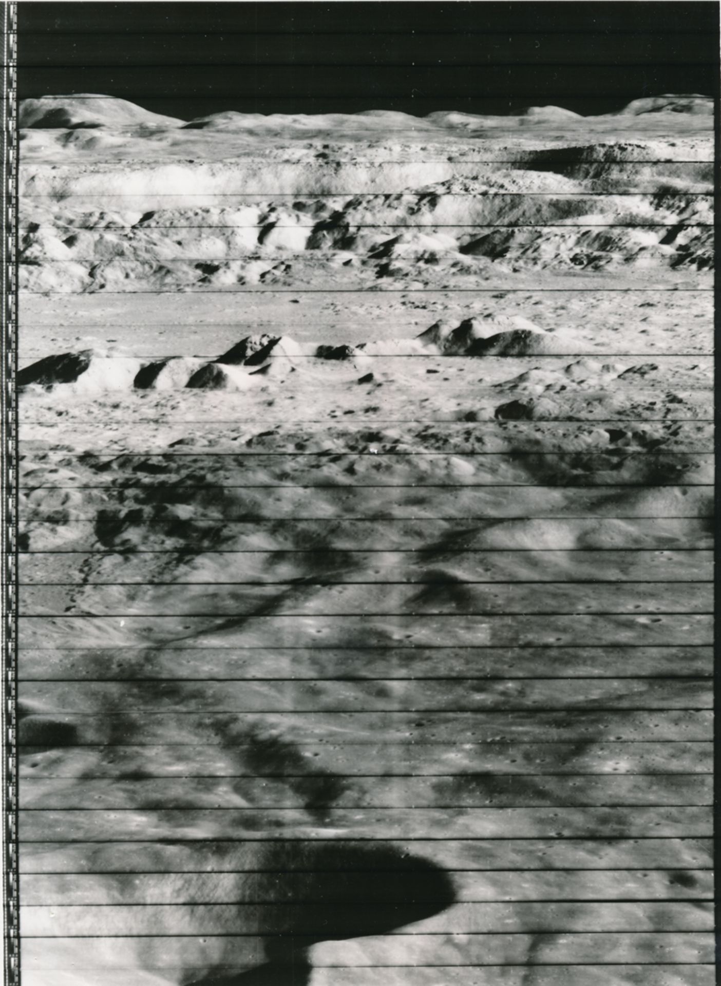 NASA, Lunar Orbiter Mission. Historische Fotografie. Die erste Nahaufnahme des Kraters Copernicus,