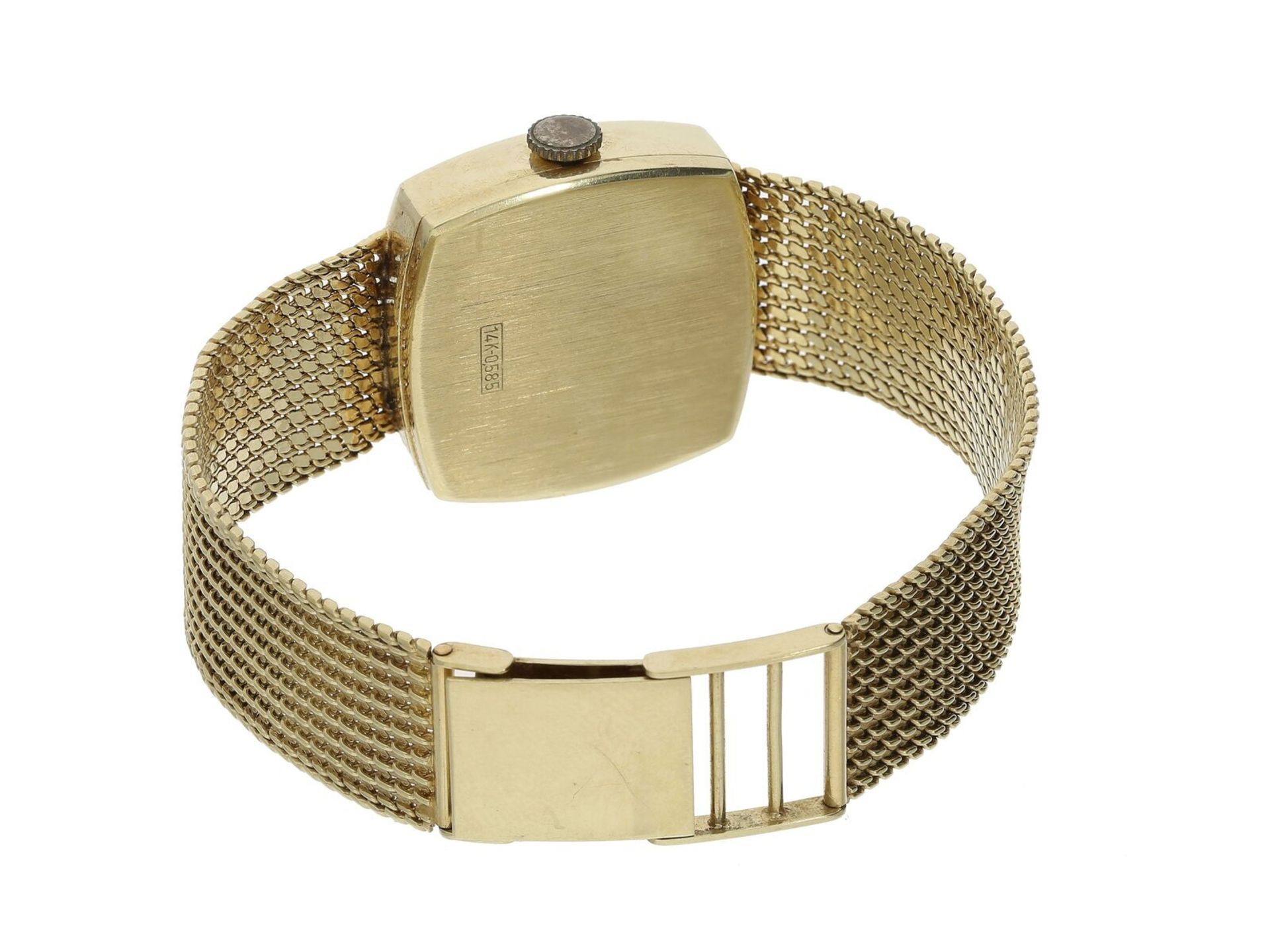 Armbanduhr: goldene vintage Armbanduhr, Marke Anker, 14K Gold - Image 2 of 2