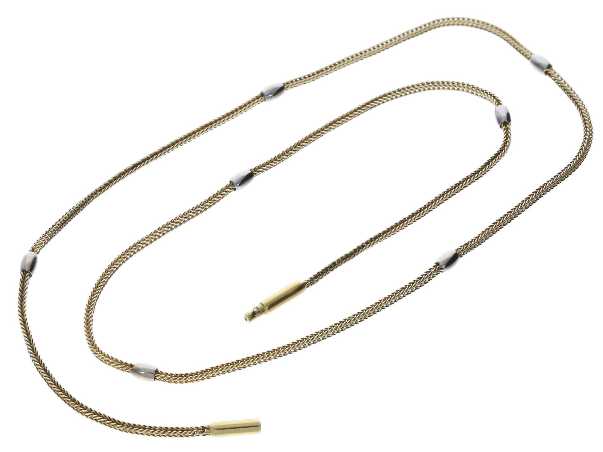 Designer Goldkette aus 18K Gold, Bicolor - Bild 2 aus 2