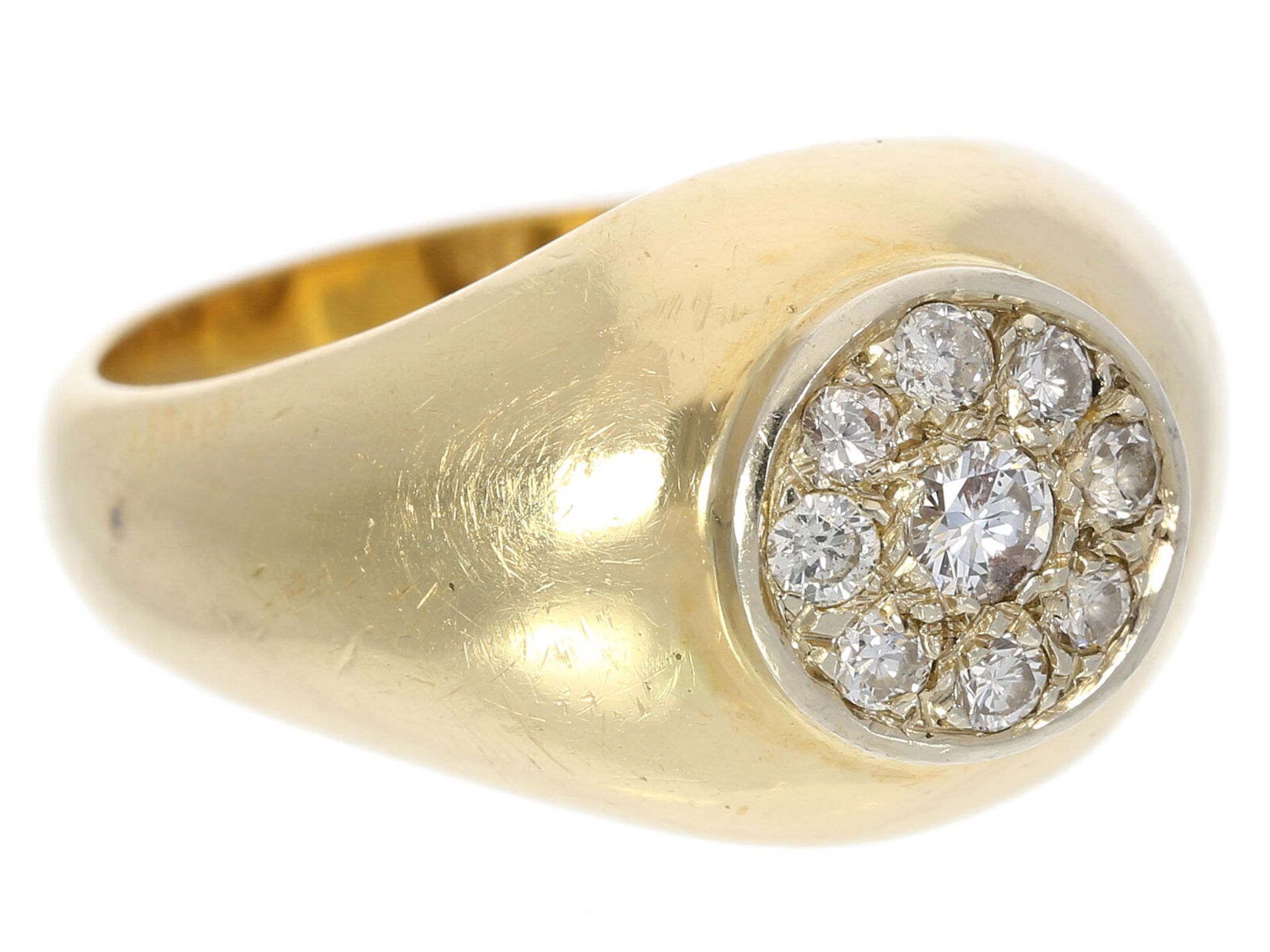 Massiver vintage Bandring mit Brillanten, 18K Gold - Image 3 of 3