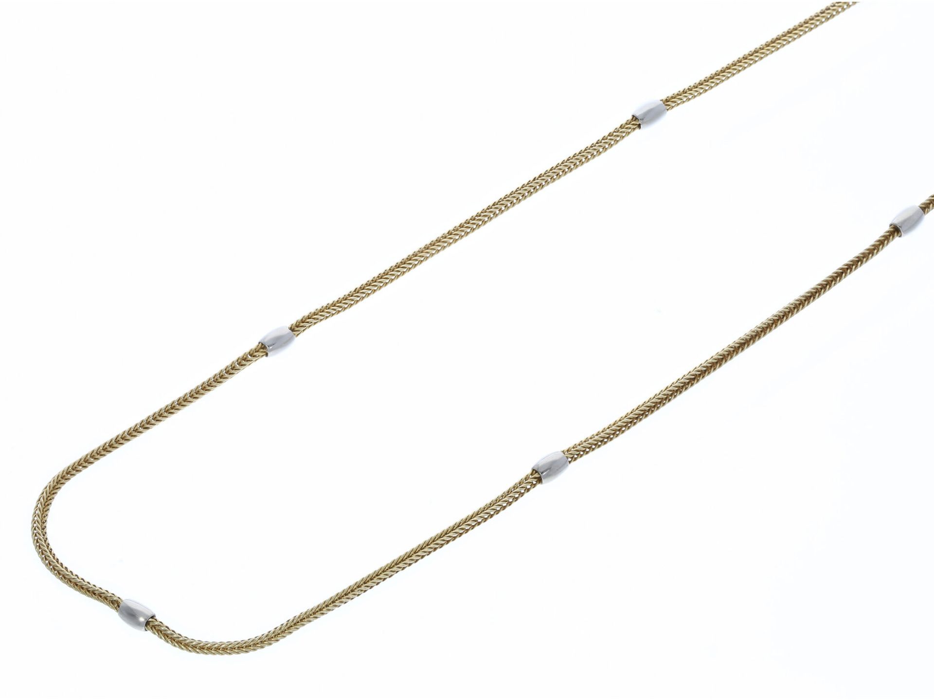 Designer Goldkette aus 18K Gold, Bicolor