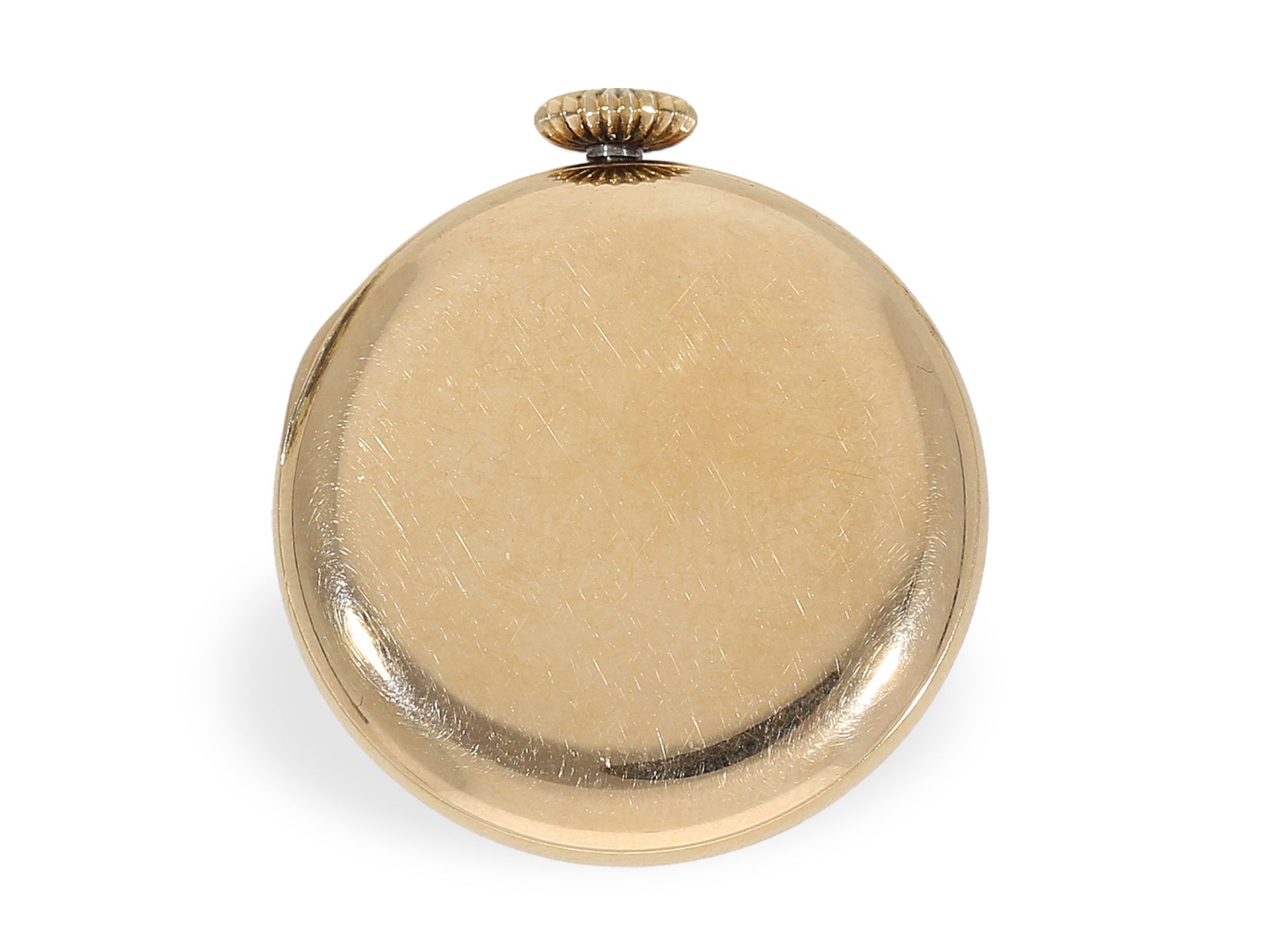 Knopflochuhr: sehr seltene Knopflochuhr in der Goldausführung, ca. 1900 - Bild 3 aus 3