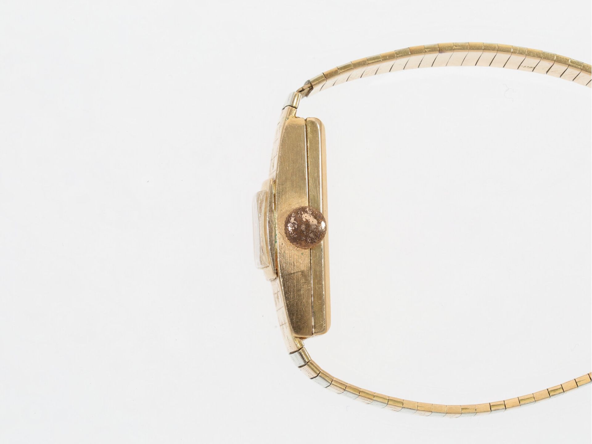 Armbanduhr: goldene vintage Bicolor-Damenuhr "Le Monde" - Bild 5 aus 6