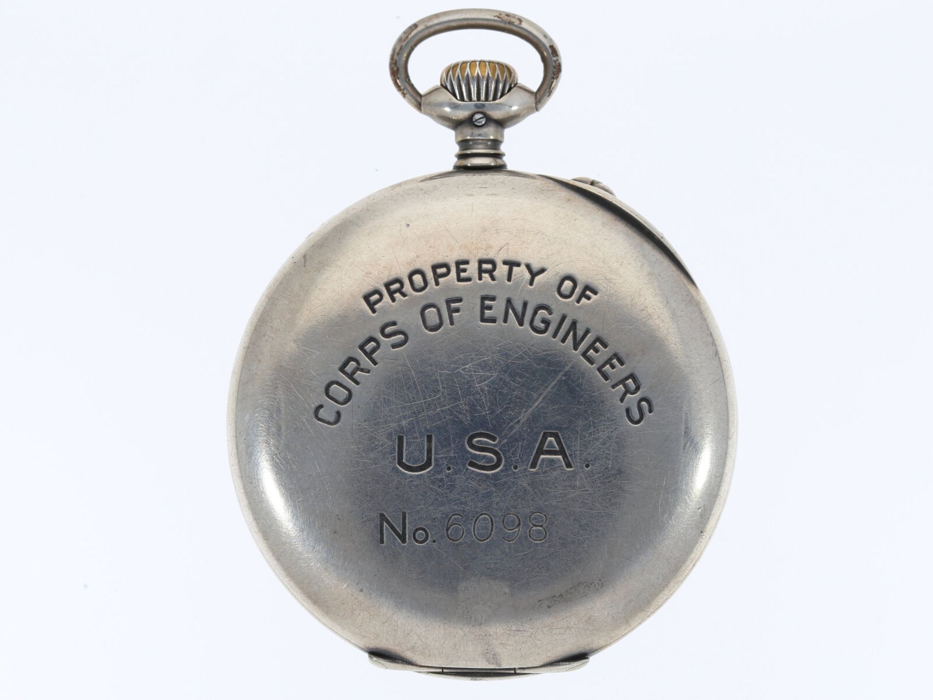 Taschenuhr: rare IWC Militär-Taschenuhr, Silber "Corps of Engineers" - Bild 2 aus 4