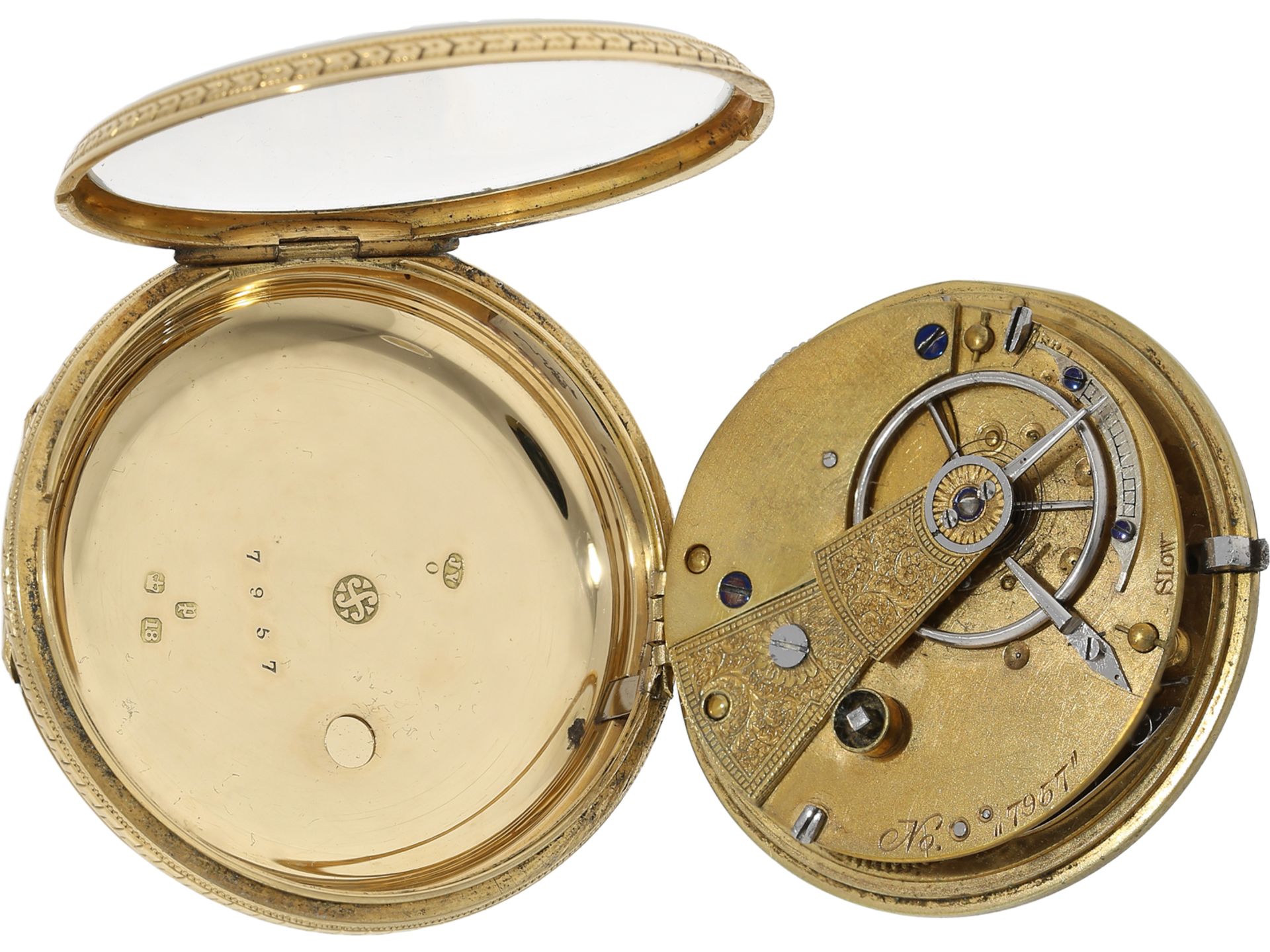 Taschenuhr: goldene Taschenuhr, London ca.1870 - Bild 2 aus 5