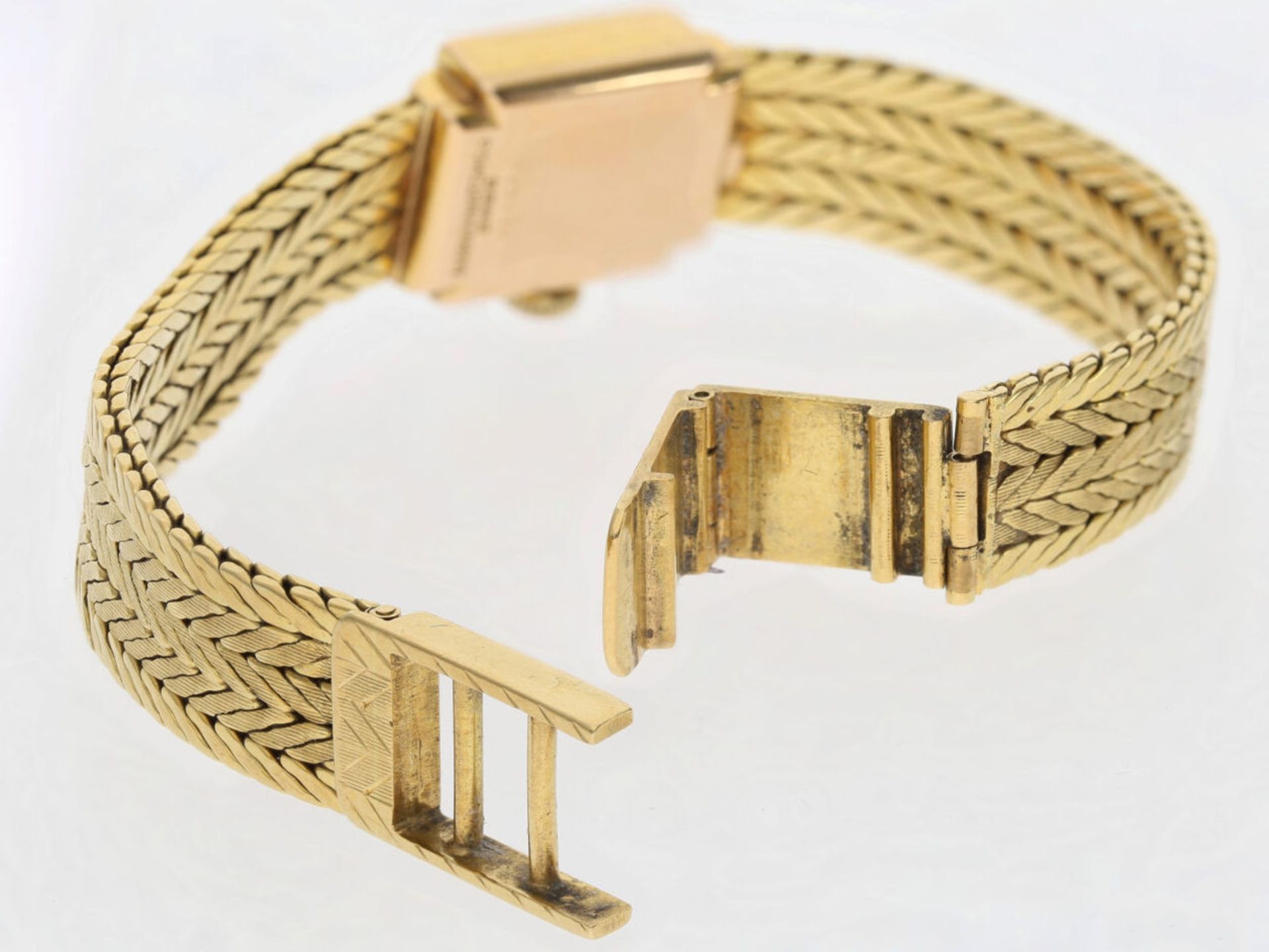 Armbanduhr: vintage Damenuhr aus 18K Gelbgold, Zifferblatt signiert "Marvin" - Bild 4 aus 4