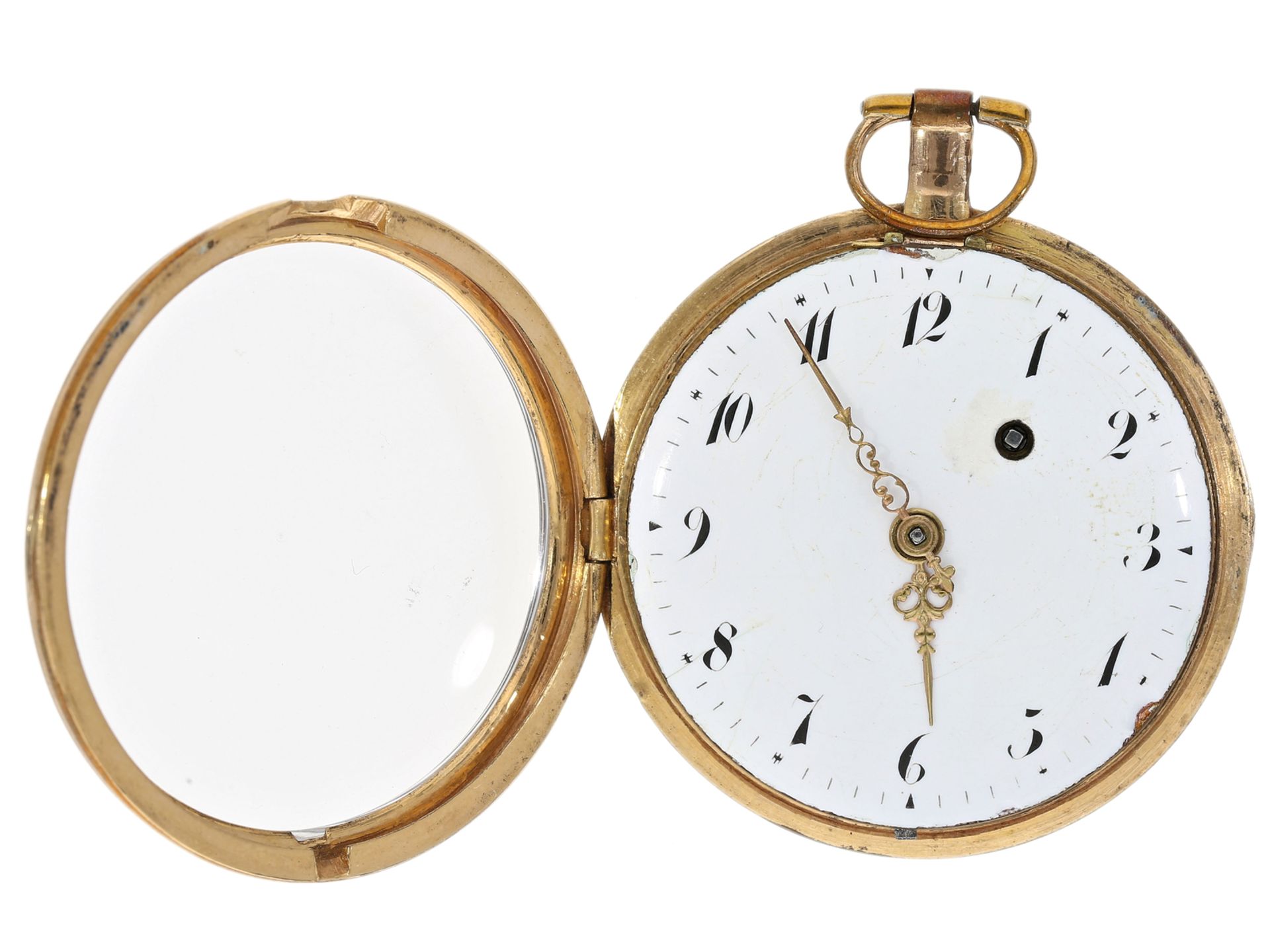 Interessante frühe Taschenuhr, signiert Mallet a Paris, ca.1824 - Bild 3 aus 4