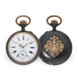 Taschenuhr: feine Präzisionstaschenuhr, vermutlich Schuluhr Cesar Courvoisier, 1878