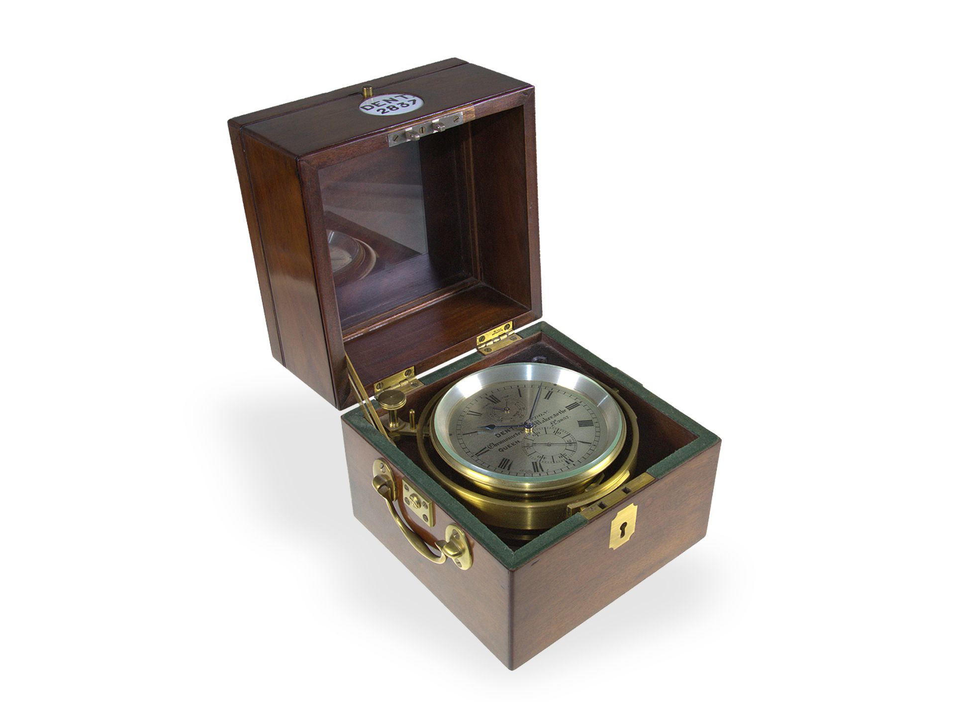 Marinechronometer: hochfeines Marinechronometer, königlicher Uhrmacher DENT LONDON No. 2837, ca. 186 - Bild 5 aus 6