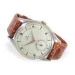 Armbanduhr: oversize Herrenuhr, Edelstahl, Omega Ref.2505-18, ca.1950