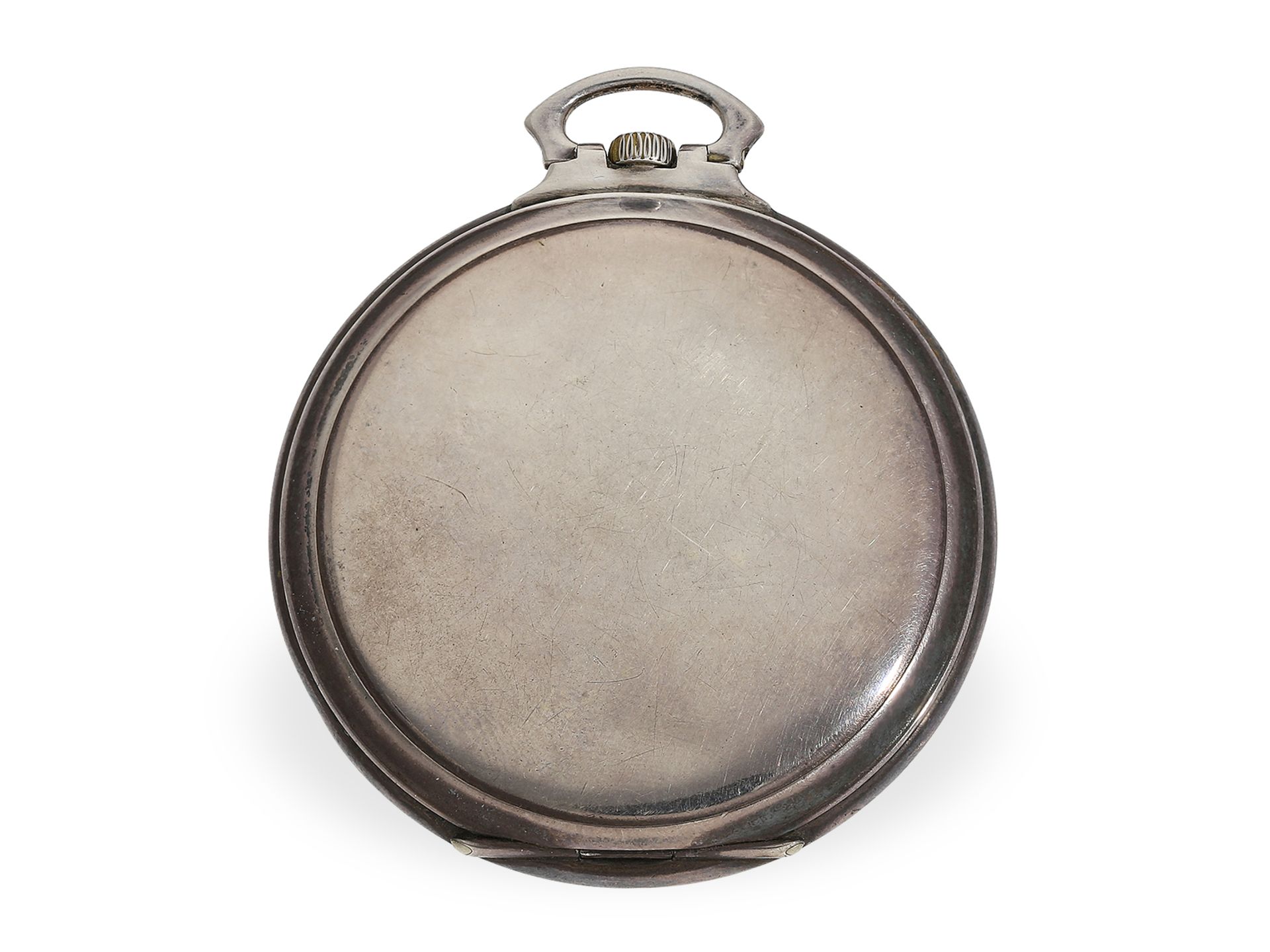 Taschenuhr: seltene Omega Taschenuhr aus der Zeit des Art déco, Silber, 1930 - Bild 4 aus 4