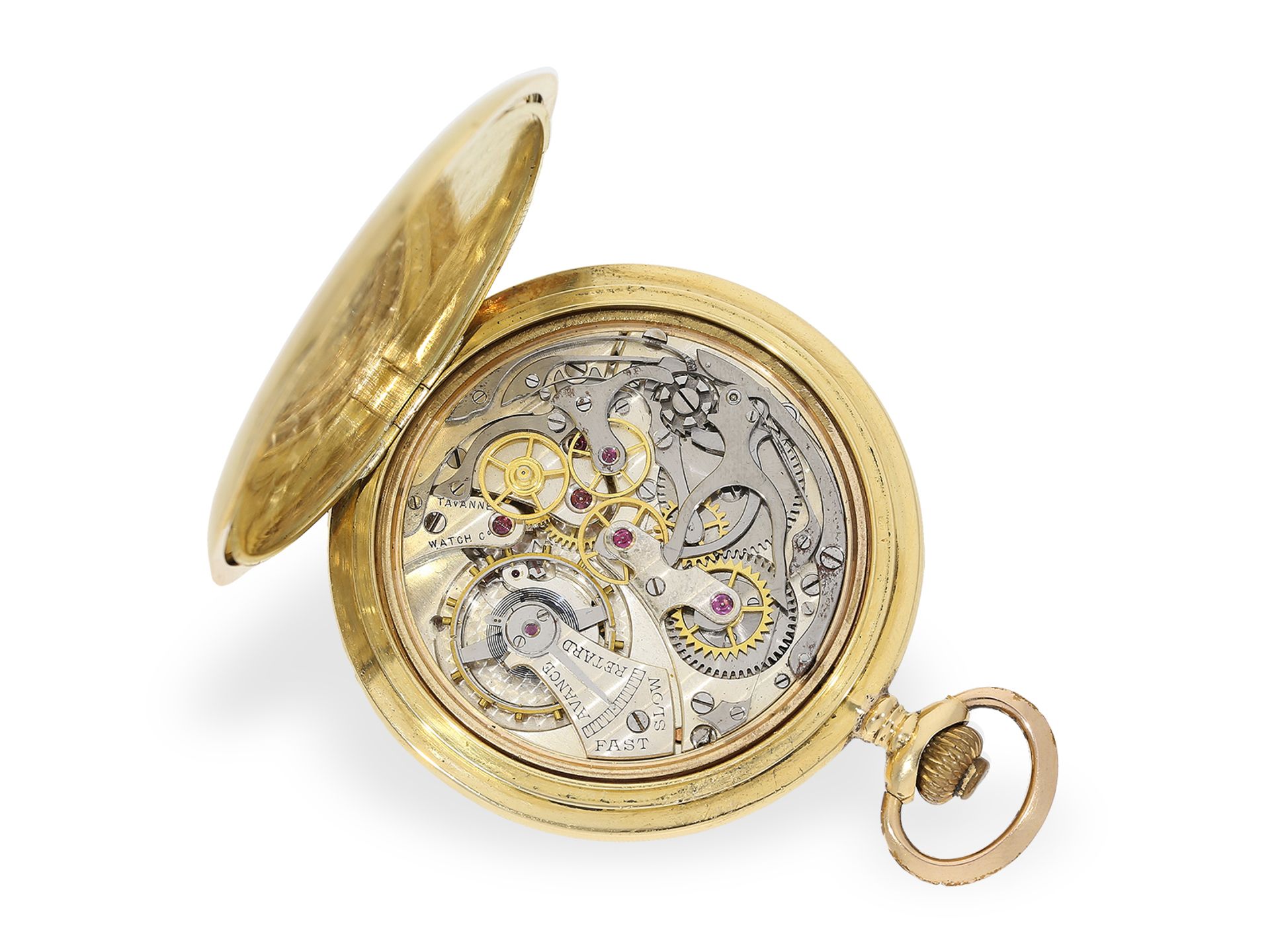 Taschenuhr: hochfeiner Ärzte-Chronograph, um 1910, Chronometro Escasany Buenos Aires - Bild 3 aus 6