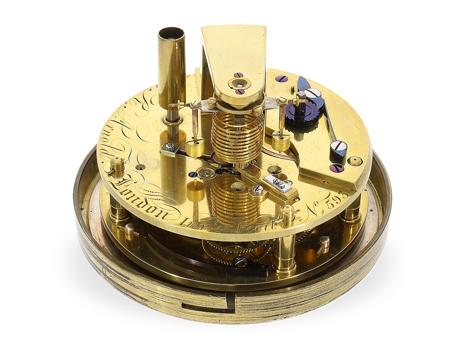 Bedeutendes Marinechronometer, sog. Box-Chronometer John Roger Arnold No.593, 1824 - Bild 6 aus 10