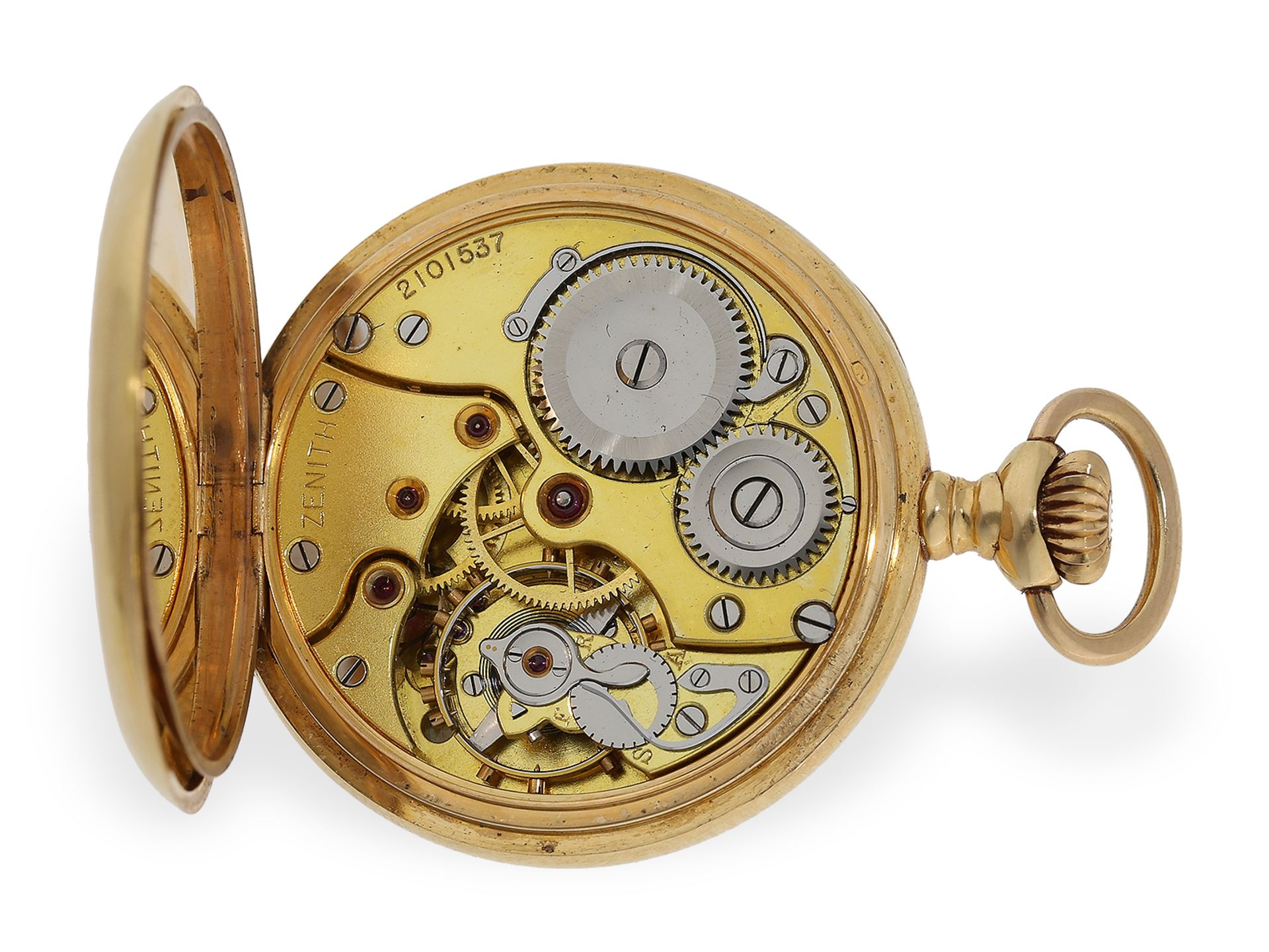 Taschenuhr: feine Damenuhr mit Präzisionsankerwerk, Marke Zenith, ca. 1900 - Bild 2 aus 5