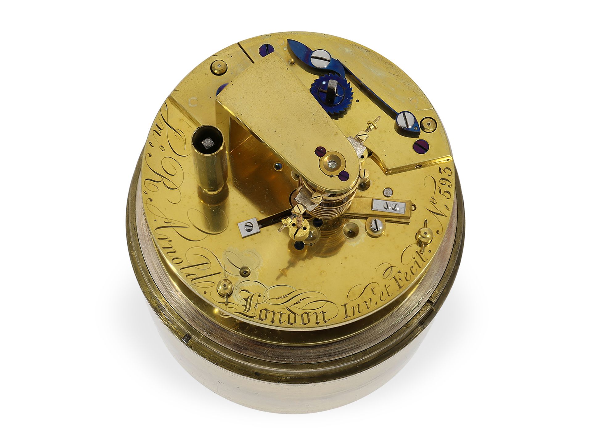 Bedeutendes Marinechronometer, sog. Box-Chronometer John Roger Arnold No.593, 1824 - Bild 5 aus 10