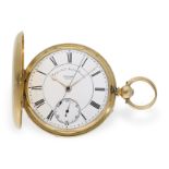 Taschenuhr: technisch interessante Goldsavonnette "Independent Centre-Seconds", London 1873