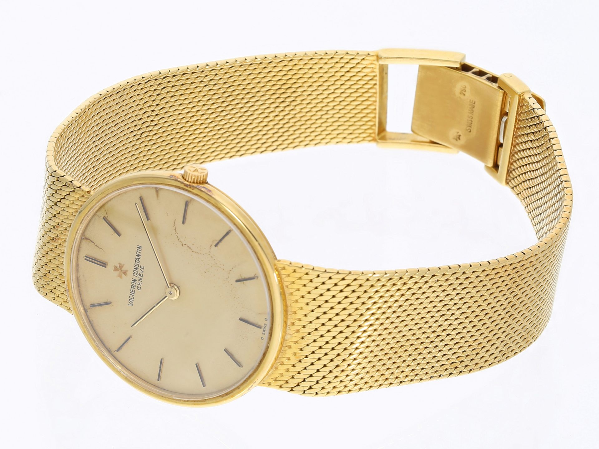 Armbanduhr: Seltene und hochwertige, super flache vintage Herrenuhr der Marke Vacheron & Constantin, - Bild 2 aus 3