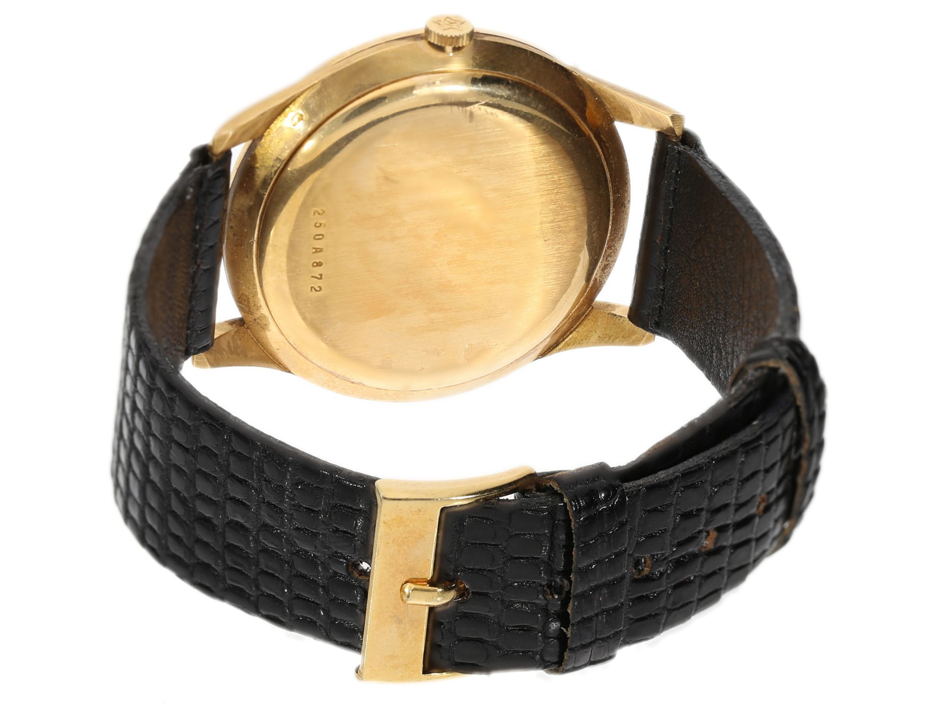Armbanduhr: goldene Zenith Herrenuhr "Kaliber 40 T" 18K Gold, 1960er-Jahre - Bild 3 aus 3