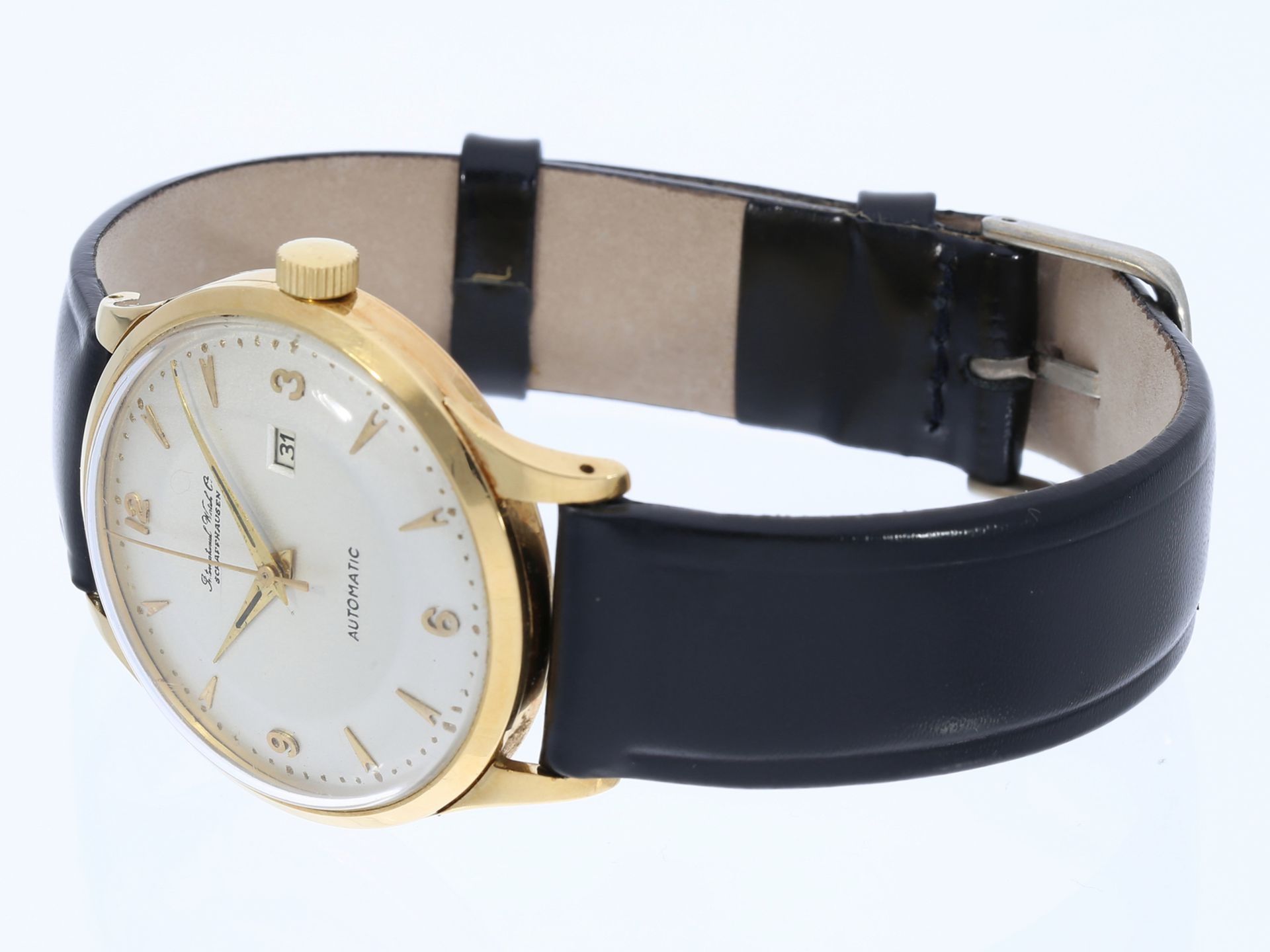 Armbanduhr: große IWC Automatik in 18K Gold, ca. 1957 - Image 3 of 4