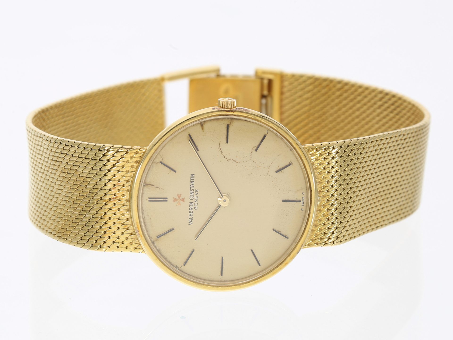 Armbanduhr: Seltene und hochwertige, super flache vintage Herrenuhr der Marke Vacheron & Constantin,