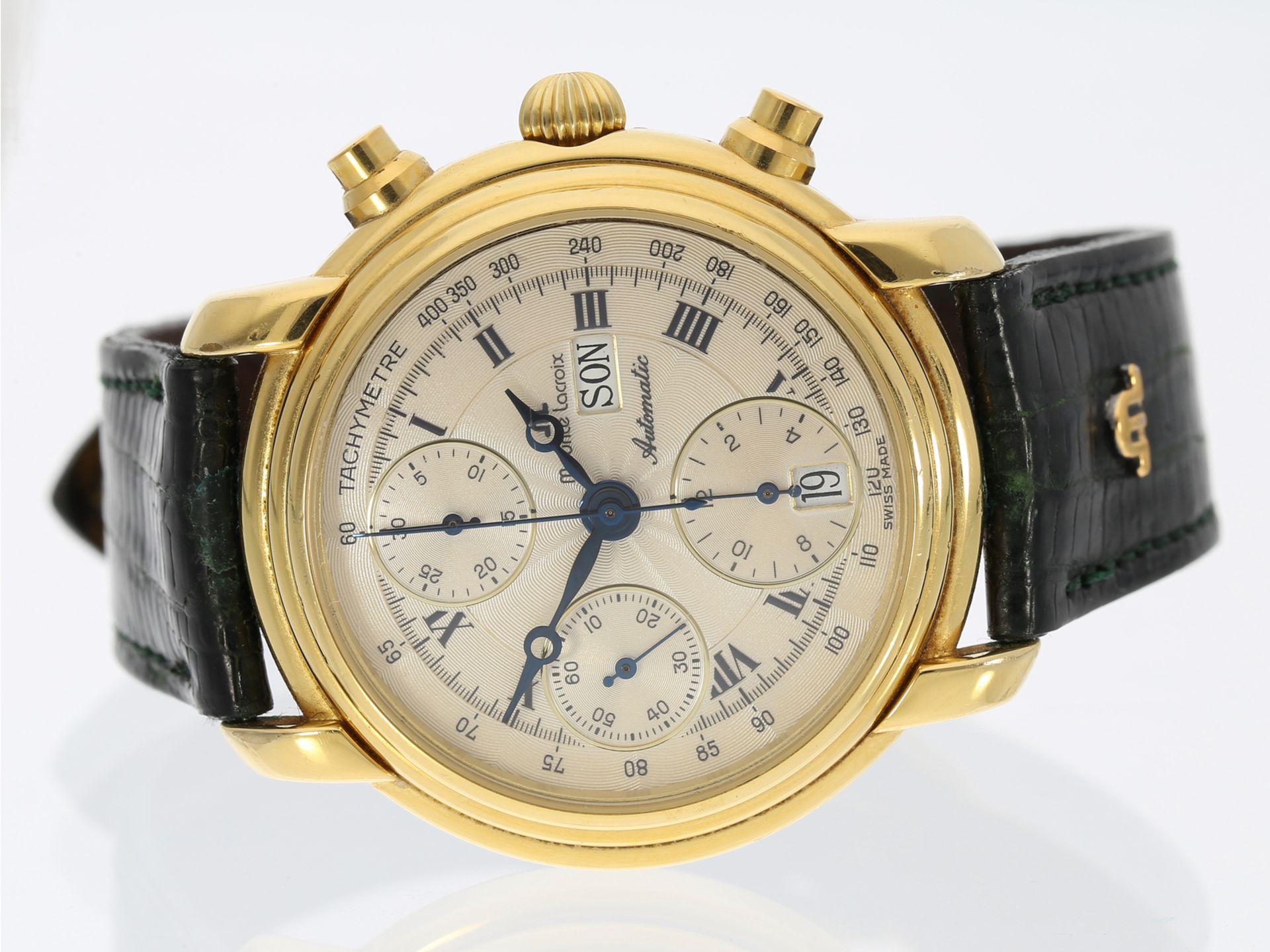 Armbanduhr: automatische Herrenuhr Maurice Lacroix, Chronograph Ref: 39353