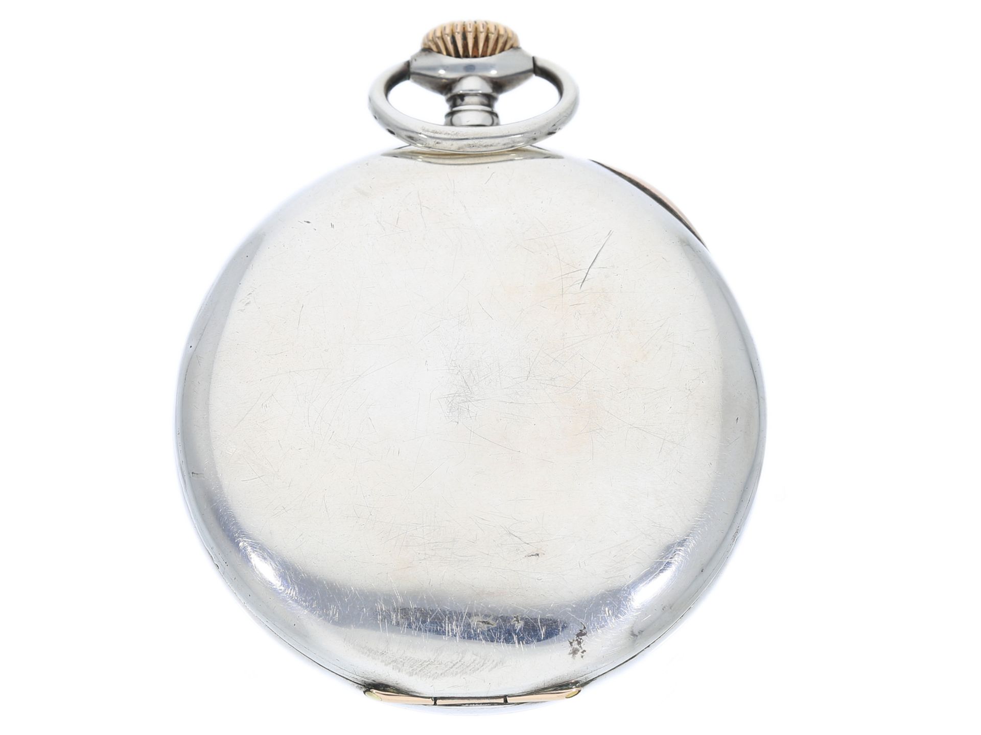 Taschenuhr: ungewöhnliche, große Taschenuhr mit Patek Philippe Ankerchronometerwerk, ca. 1895 - Bild 2 aus 4