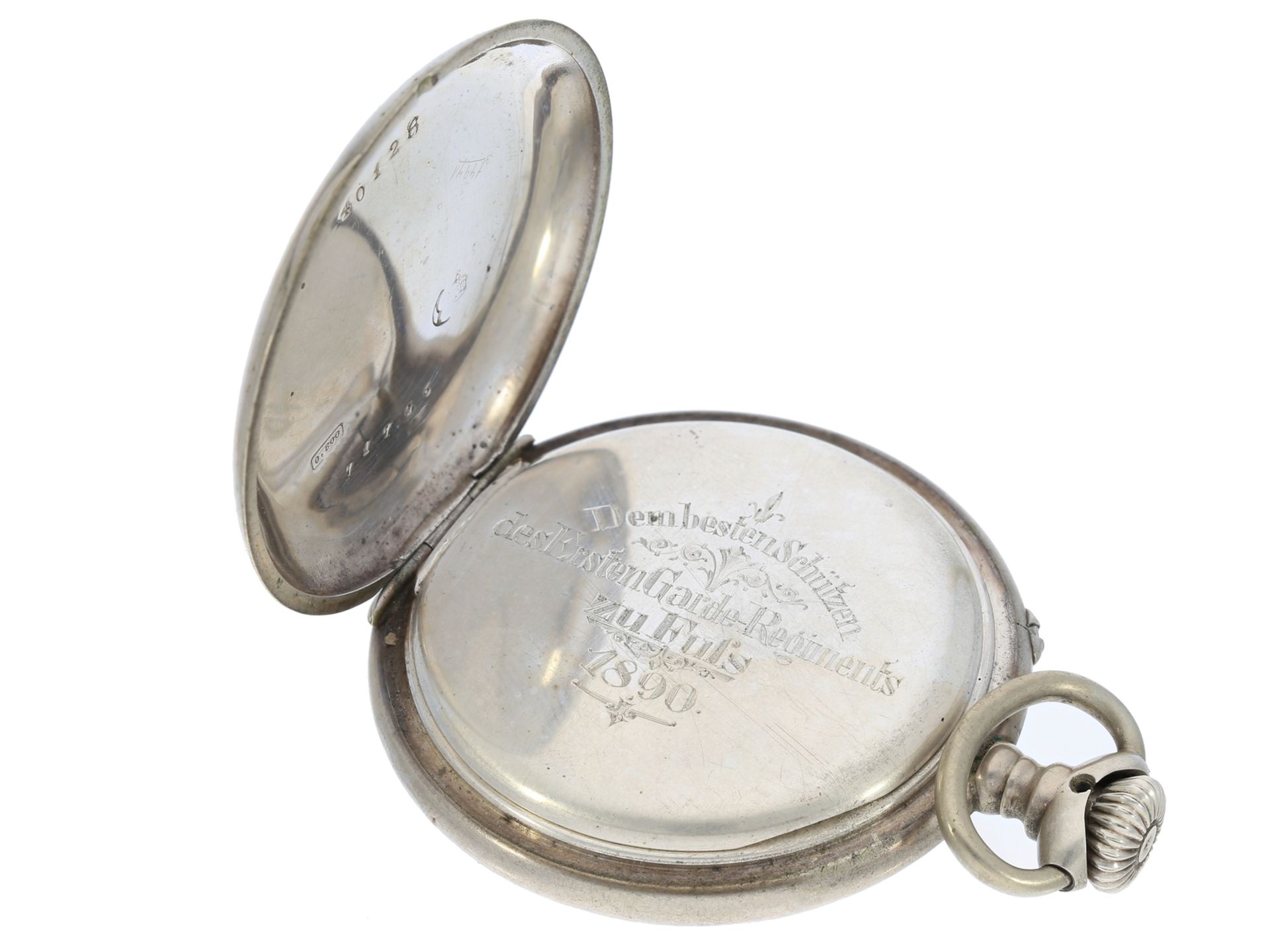 Taschenuhr: kaiserliche Präsent-Uhr mit originaler Schatulle, Gebrüder Eppner Berlin 1890 - Bild 3 aus 5