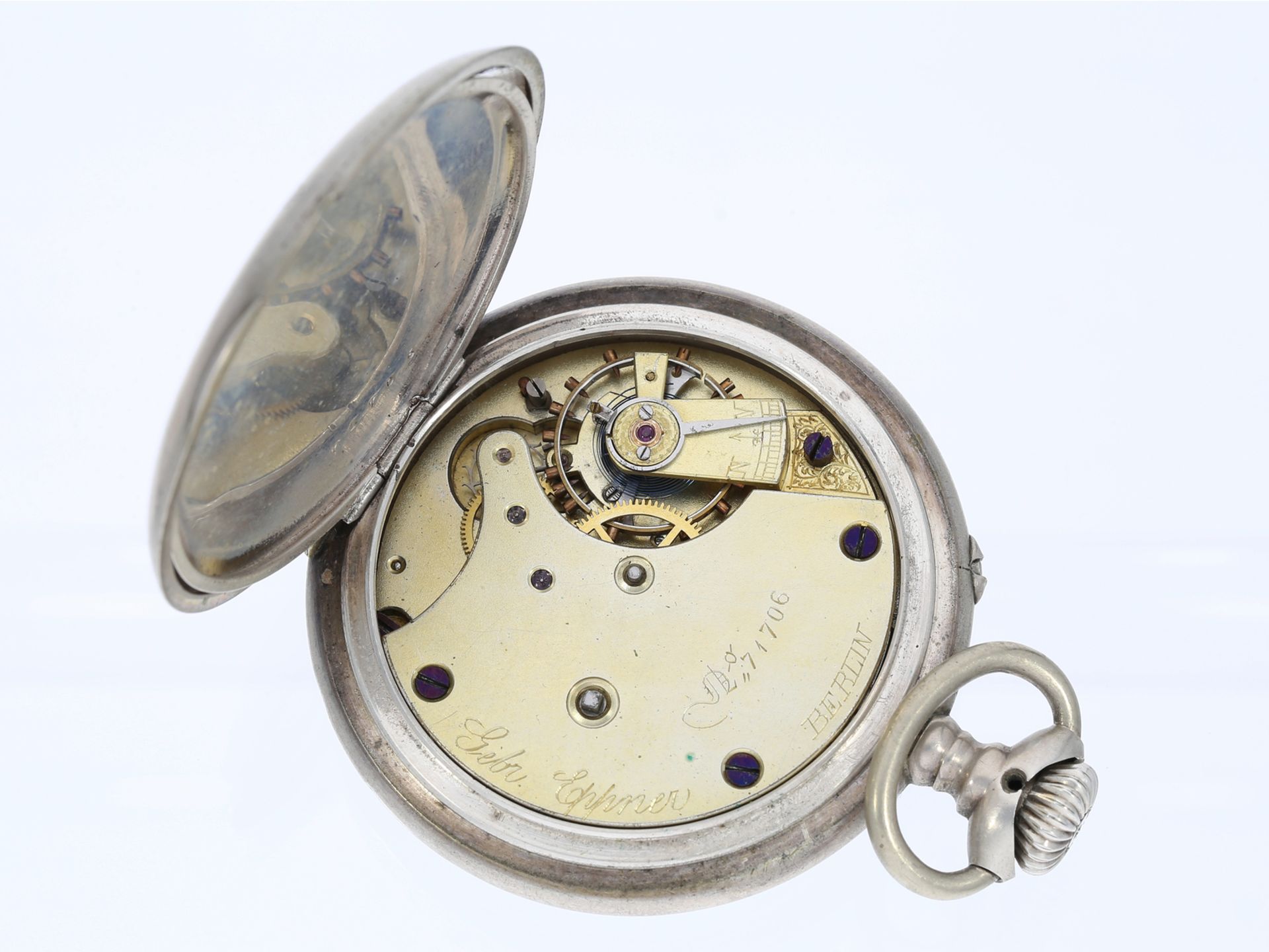 Taschenuhr: kaiserliche Präsent-Uhr mit originaler Schatulle, Gebrüder Eppner Berlin 1890 - Bild 4 aus 5