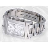 Armbanduhr: hochwertige Bvlgari Designer-Uhr, Herren Edelstahl-Chronograph "Rettangolo"