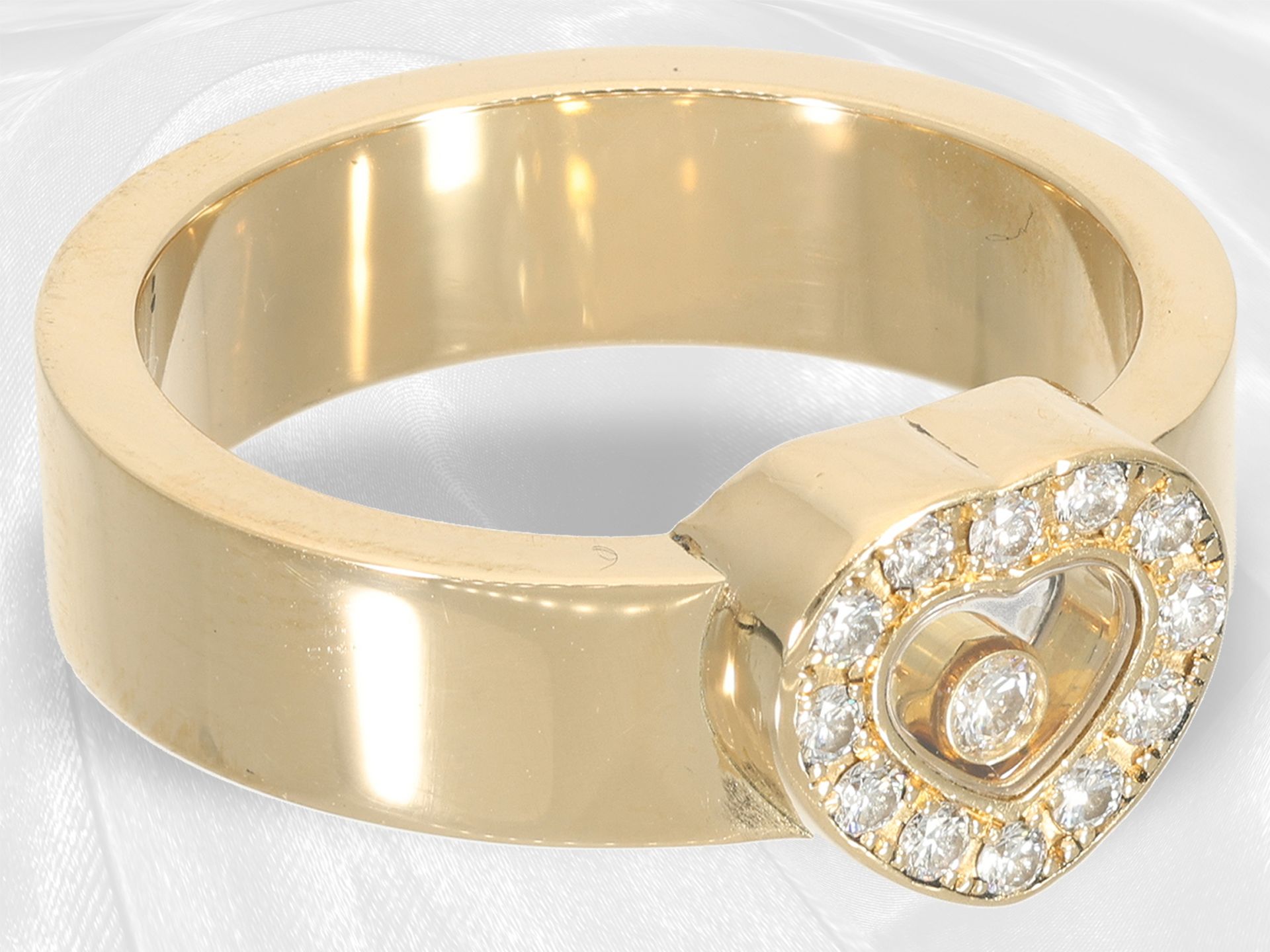 Hochwertiger Chopard Ring "Happy Diamonds" mit Chopard Zertifikat, 18K Gelbgold - Bild 3 aus 5